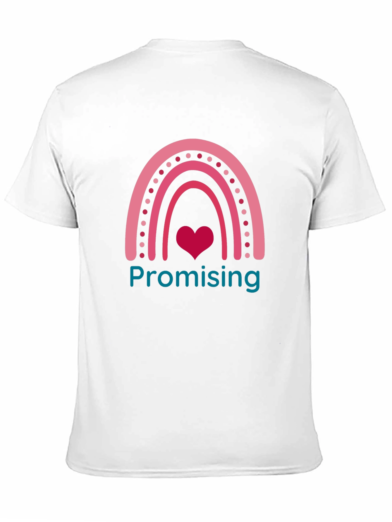 Black Promising Rainbow Heart Graphic Tee - Trendy Casual Comfort view 11