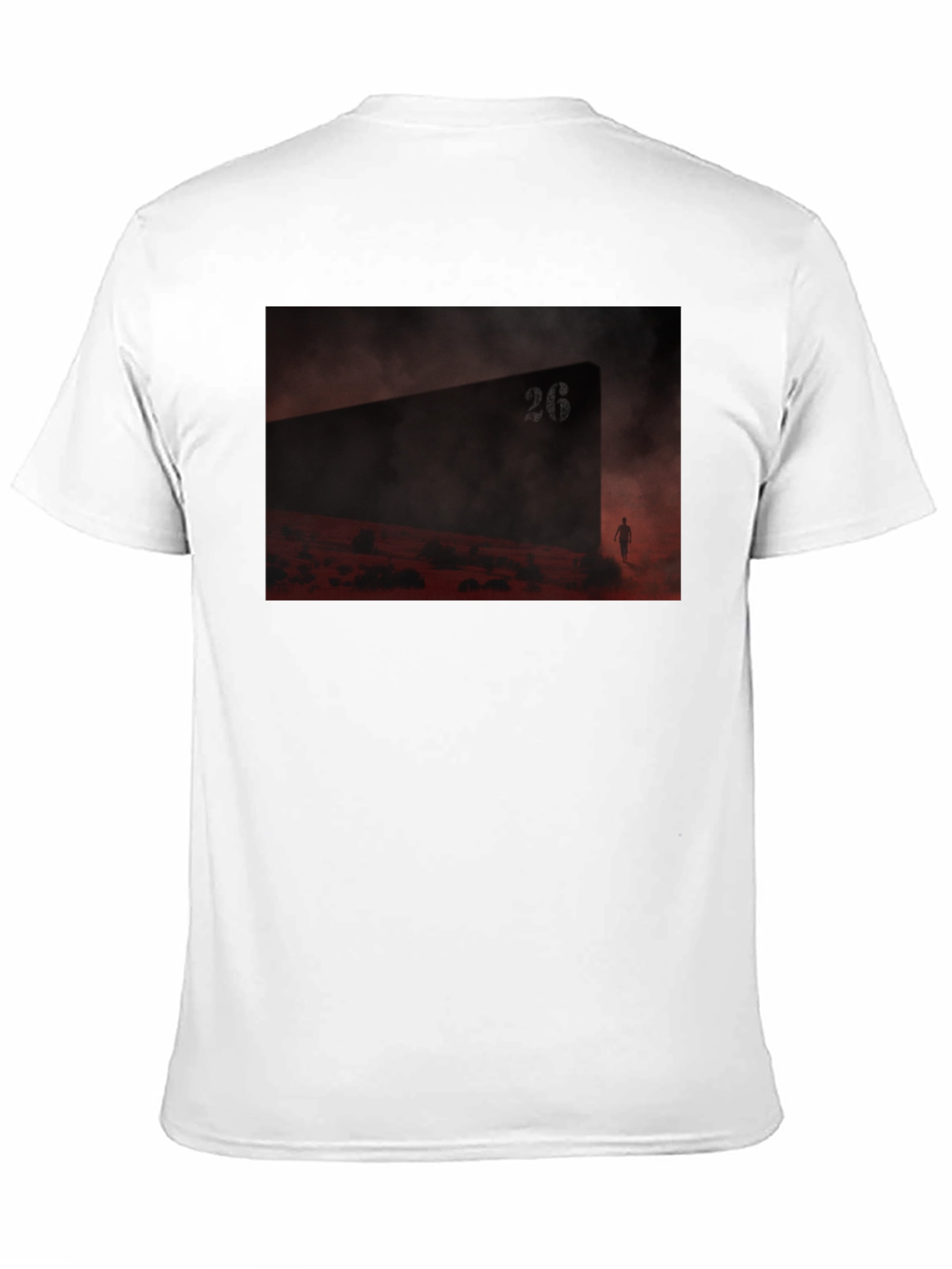 Black Abstract Landscape Graphic T-Shirt view 11