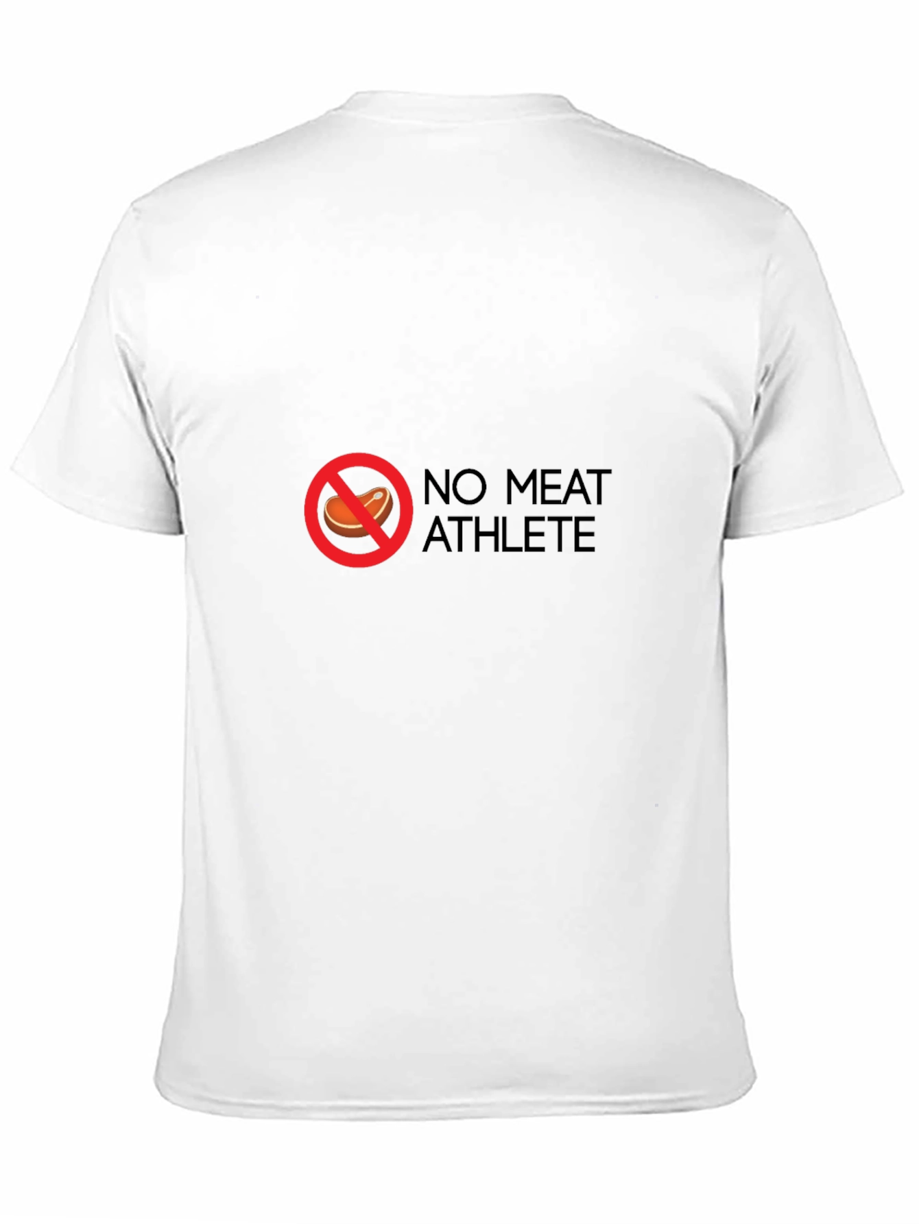 Black No Meat Athlete T-Shirt - Black Vegan Fitness Tee view 11