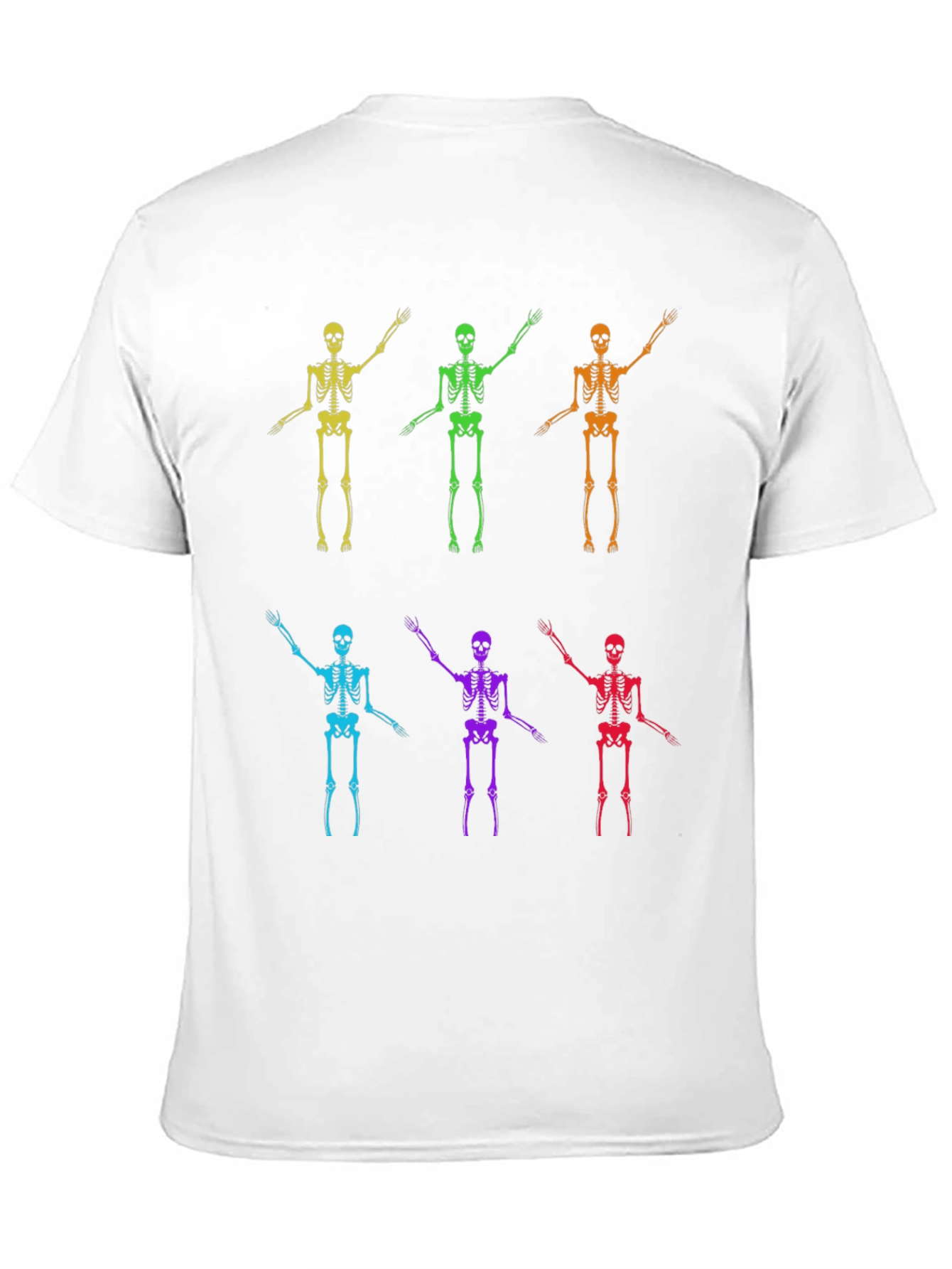 Black Colorful Skeleton Dab T-Shirt view 11