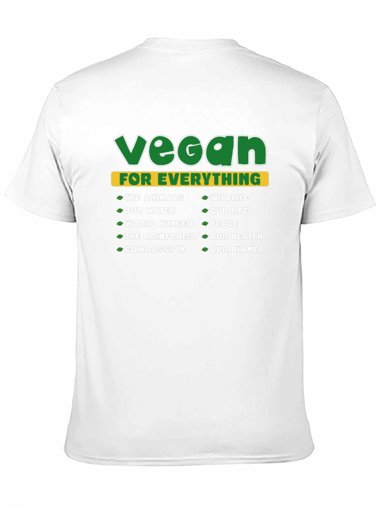 Black Vegan For Everything Graphic T-Shirt view 11