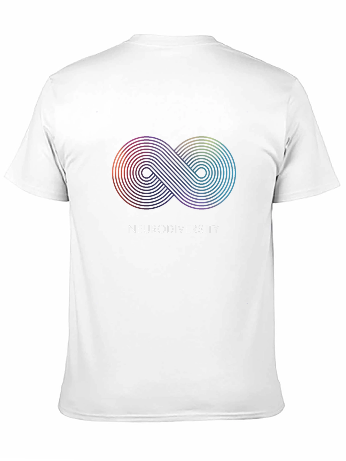 Black Neurodiversity Infinity Symbol Black T-Shirt view 11