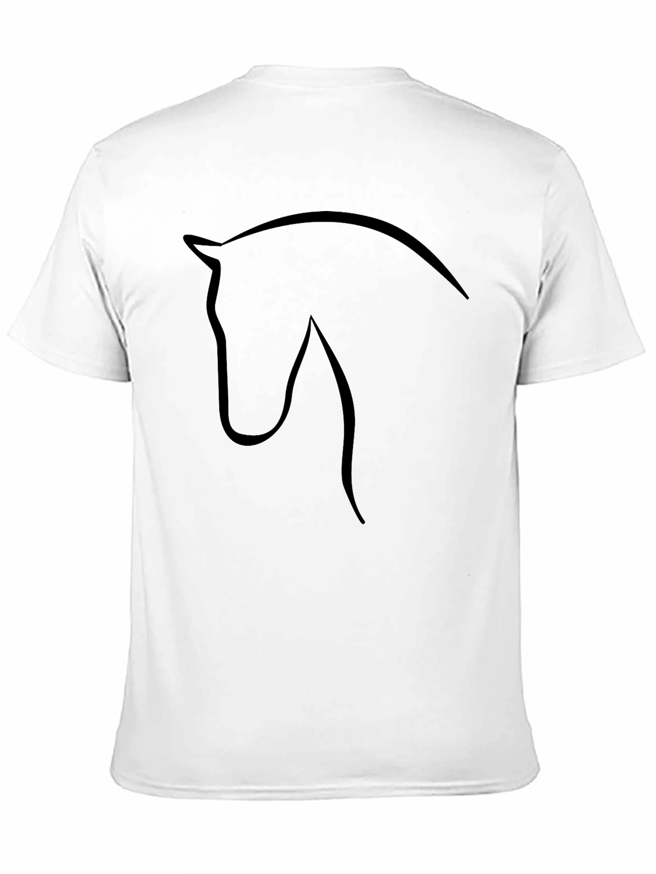 Black Equestrian Tee: Black Horse Silhouette T-Shirt view 11