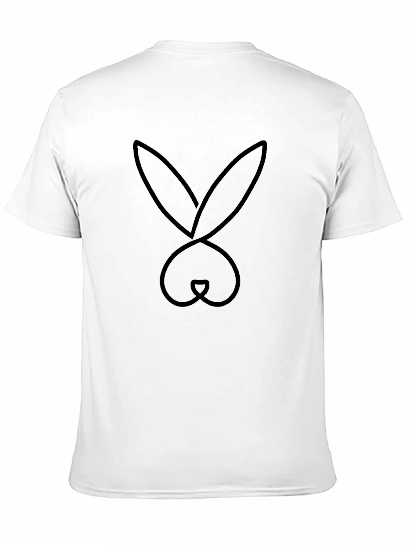Black Black T-Shirt with Bunny Design view 11