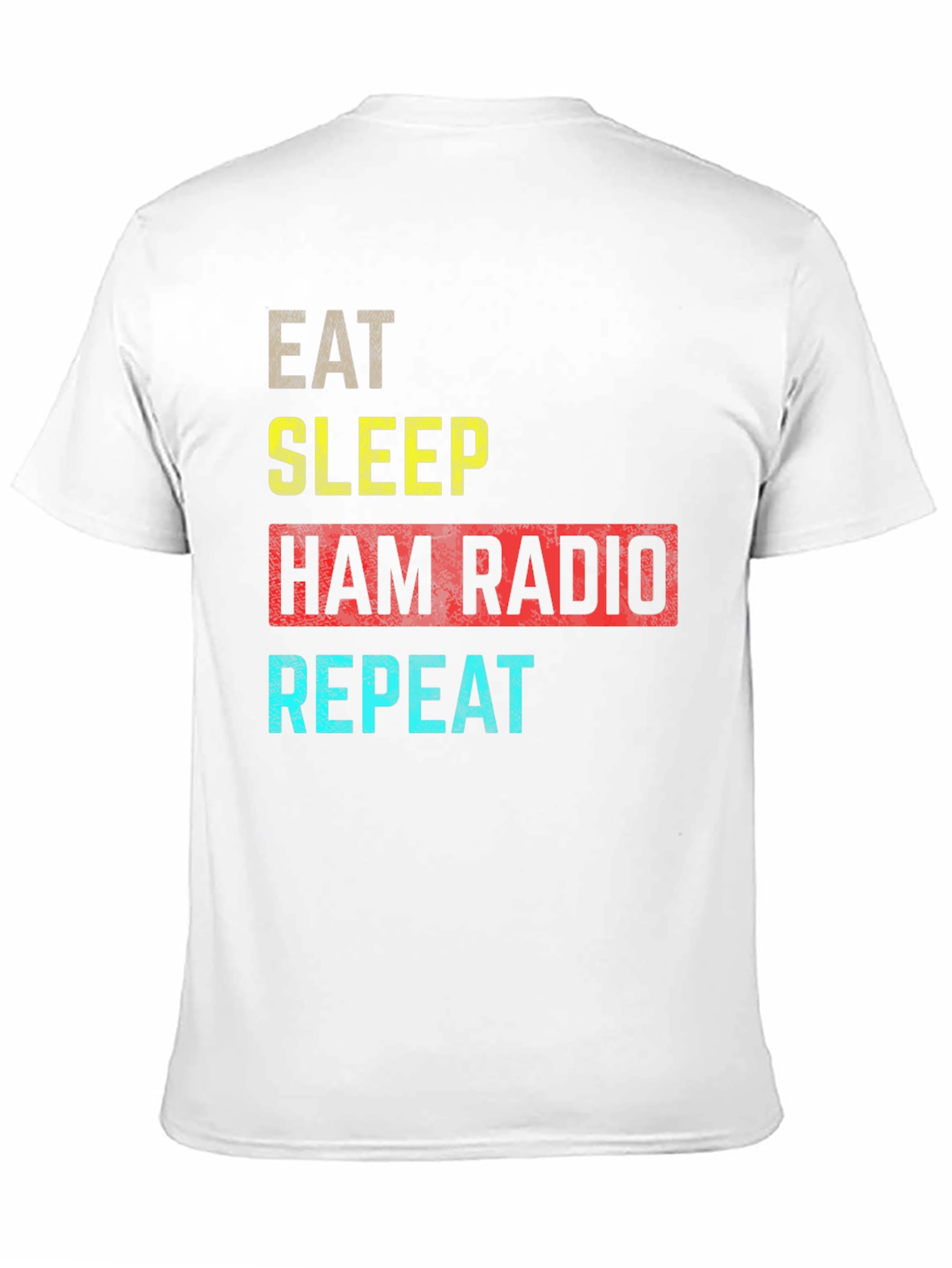 Black Eat Sleep Ham Radio Repeat T-Shirt view 11