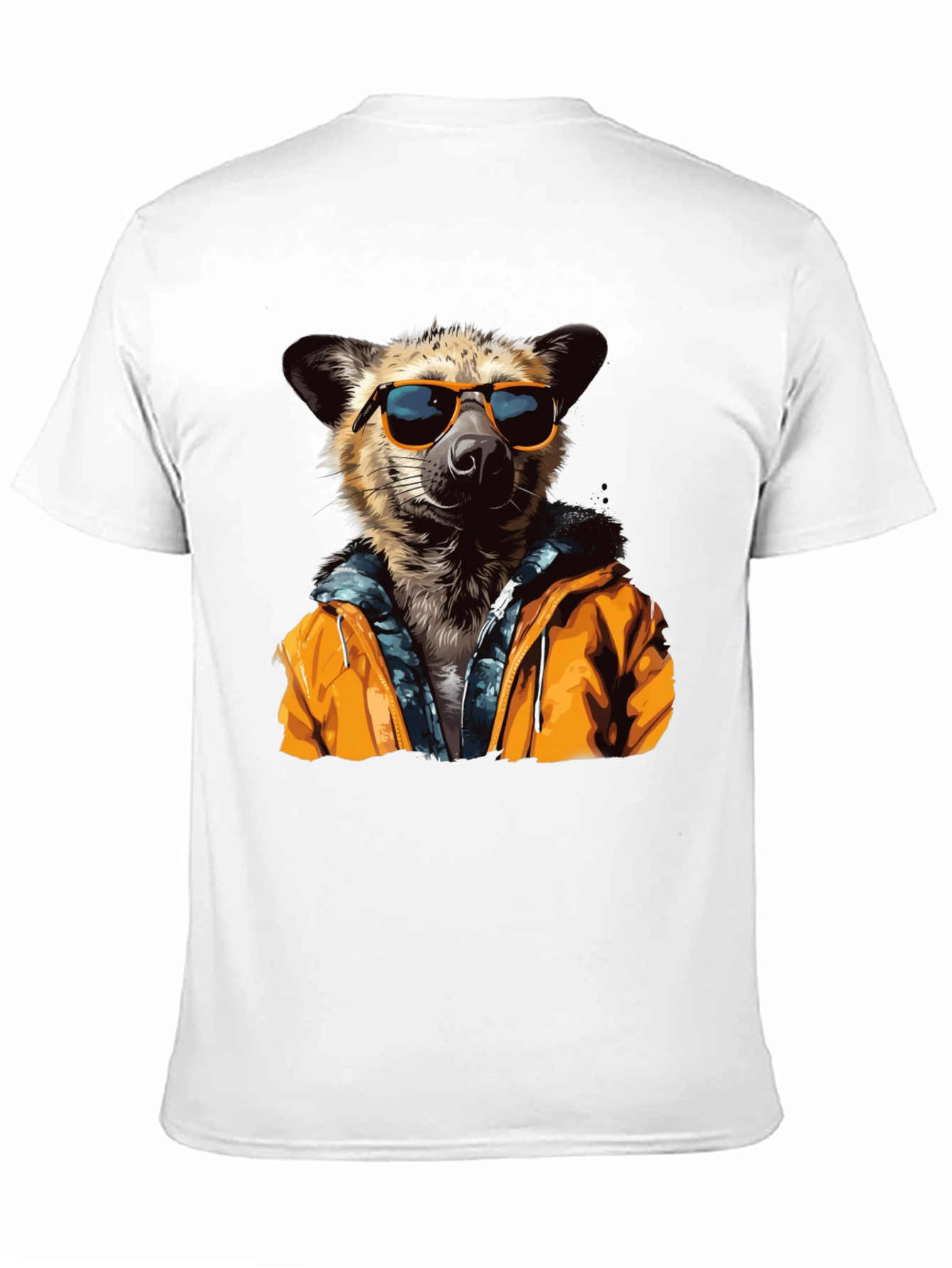 Black Cool Hyena Graphic Tee - Trendy Animal T-Shirt view 11