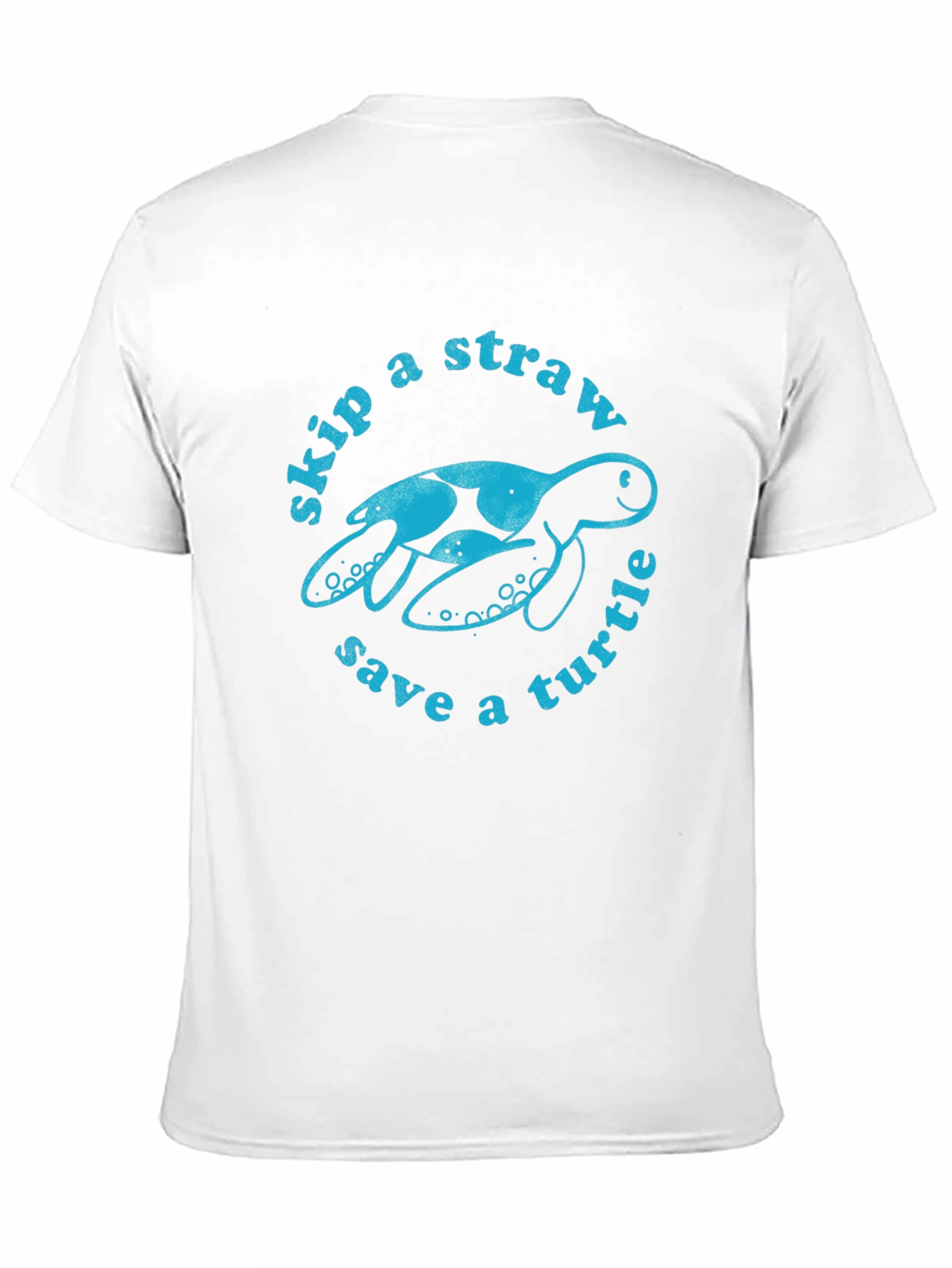 Black Skip a Straw Save a Turtle Graphic Tee - Black view 11