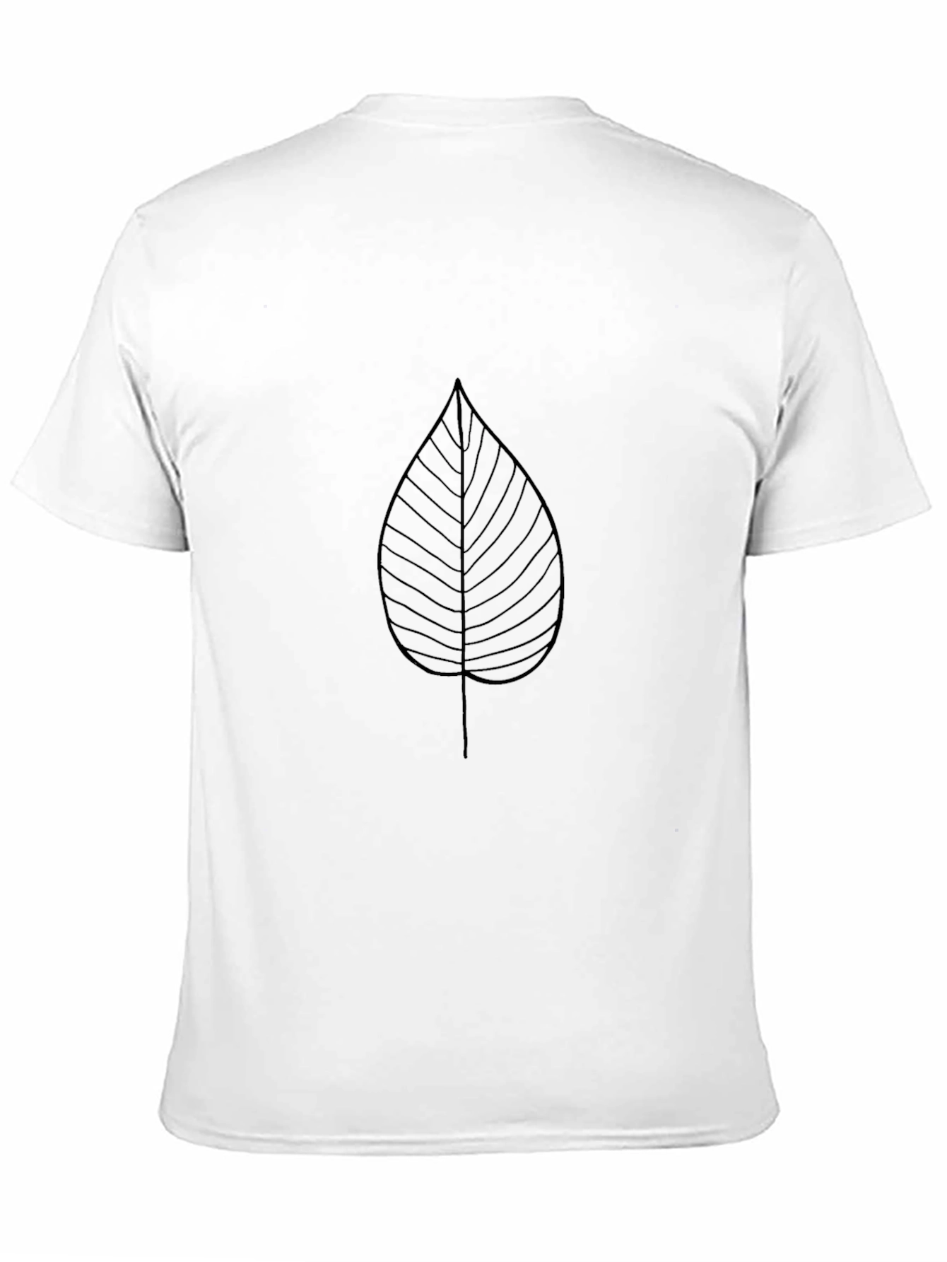 Black Leaf Graphic Black T-Shirt - Minimalist Style view 11