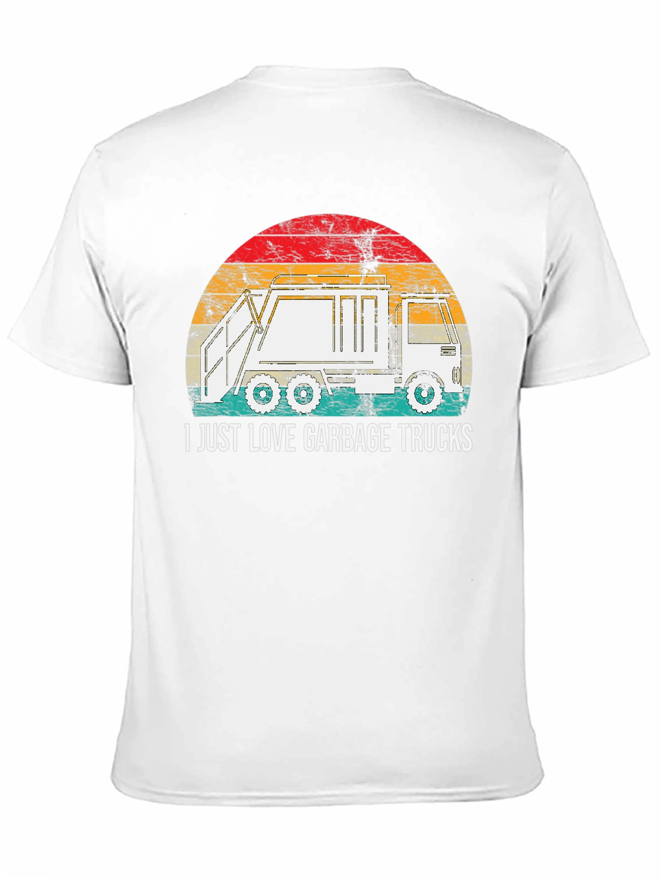 Black I Love Garbage Trucks Graphic Tee view 11