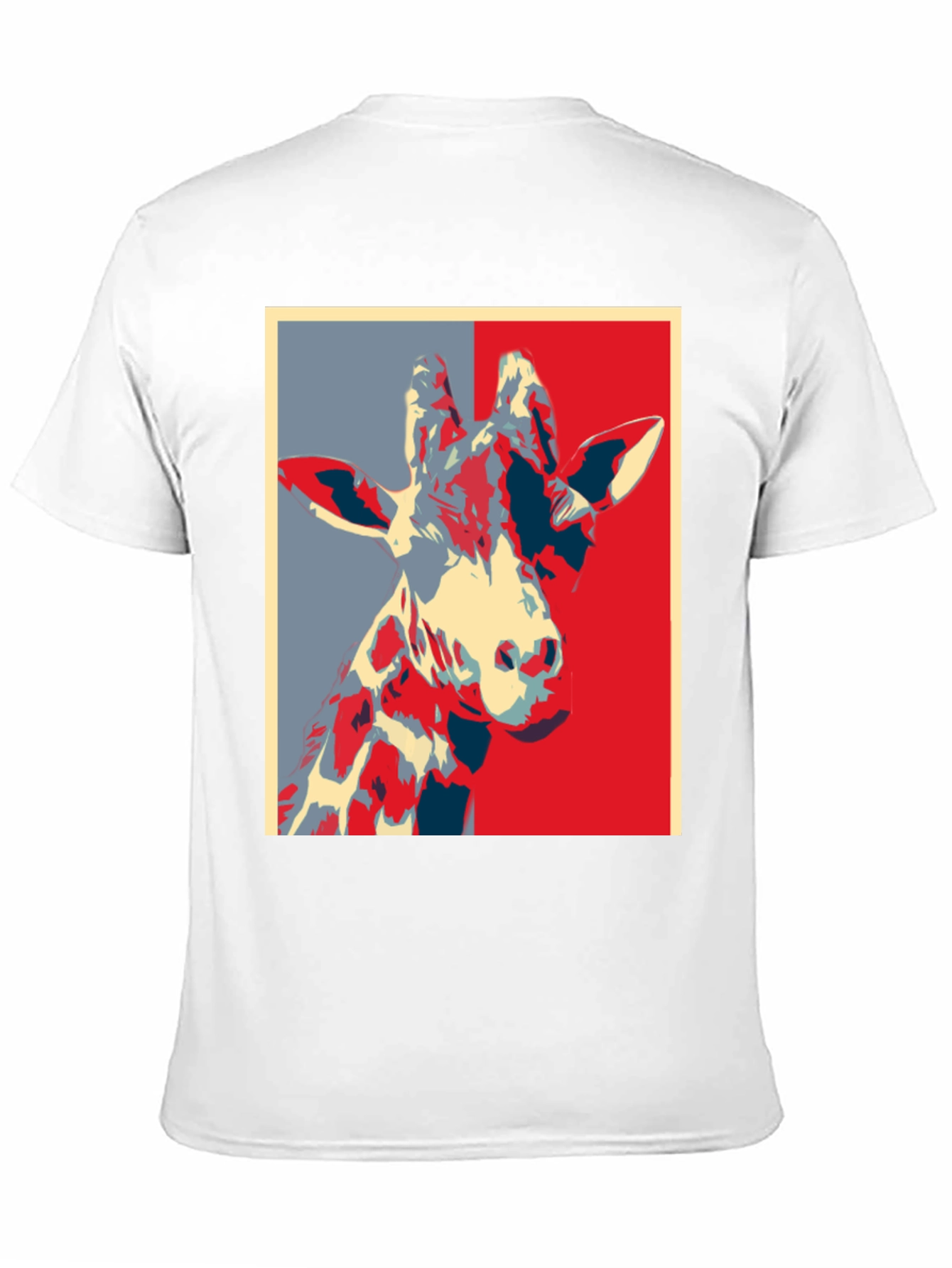 Black Giraffe Pop Art Graphic Tee - Trendy Crew Neck T-Shirt view 11