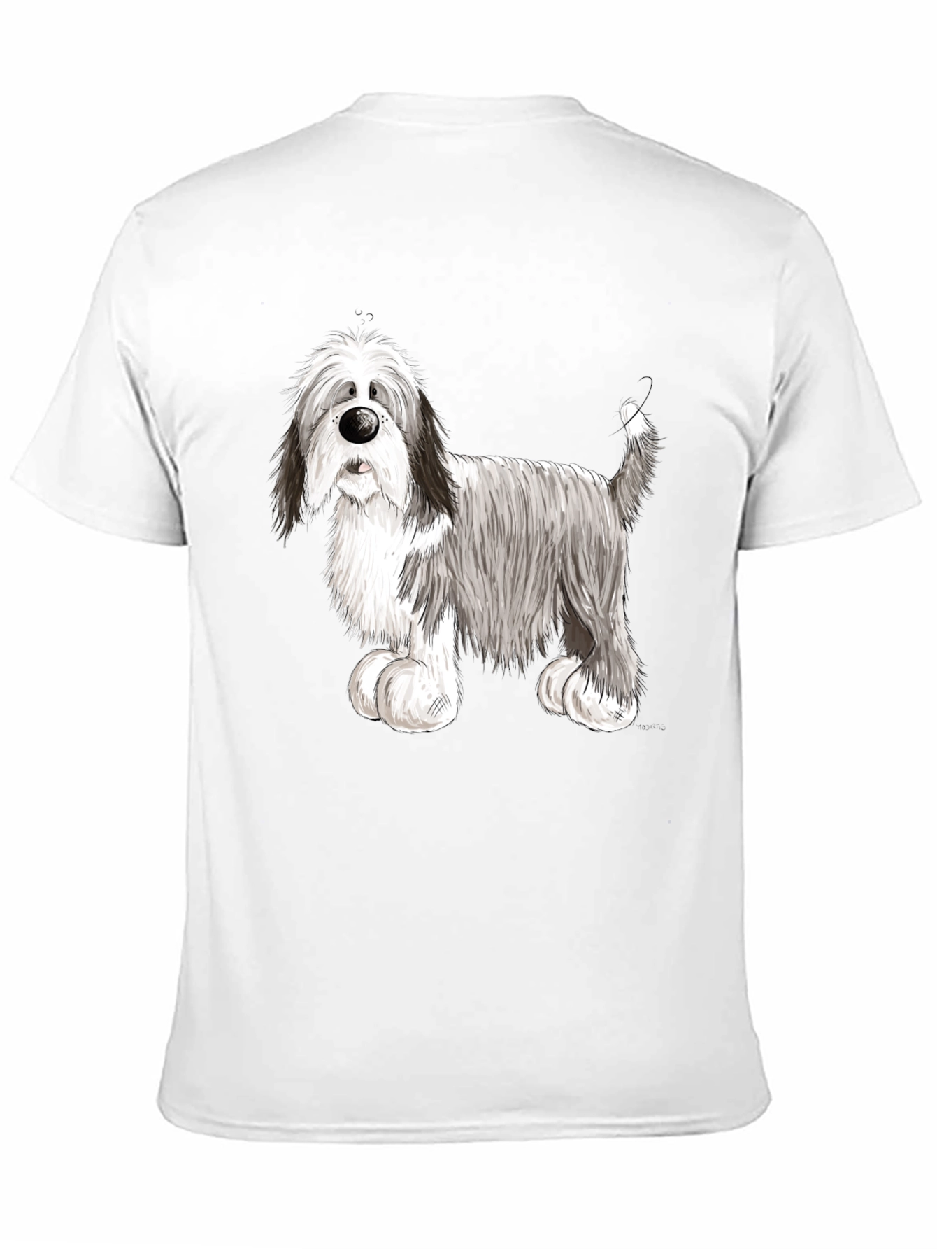 Black Bearded Collie Dog Graphic Tee - Black view 11