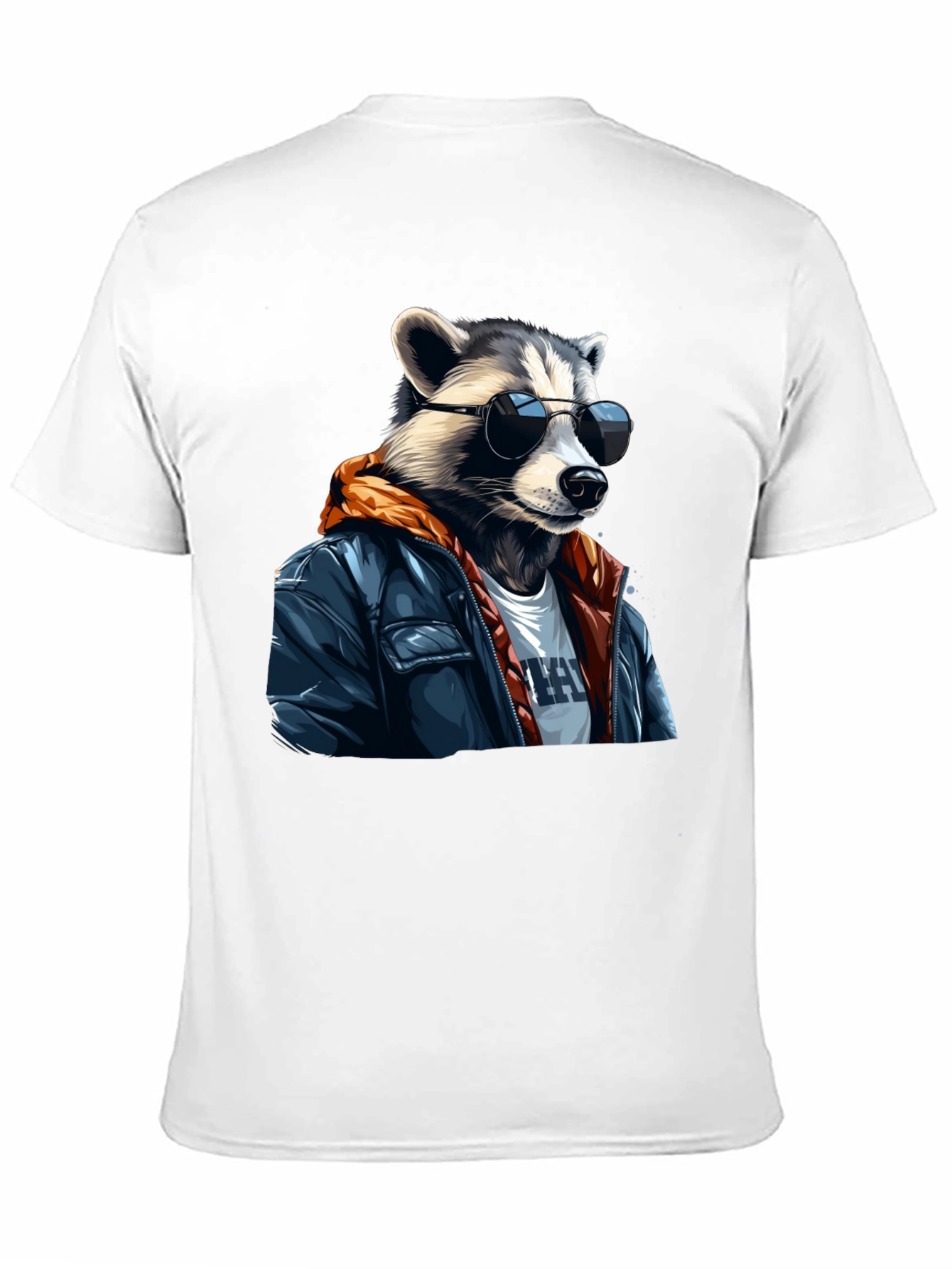 Black Cool Raccoon Graphic Tee - Black T-Shirt view 11