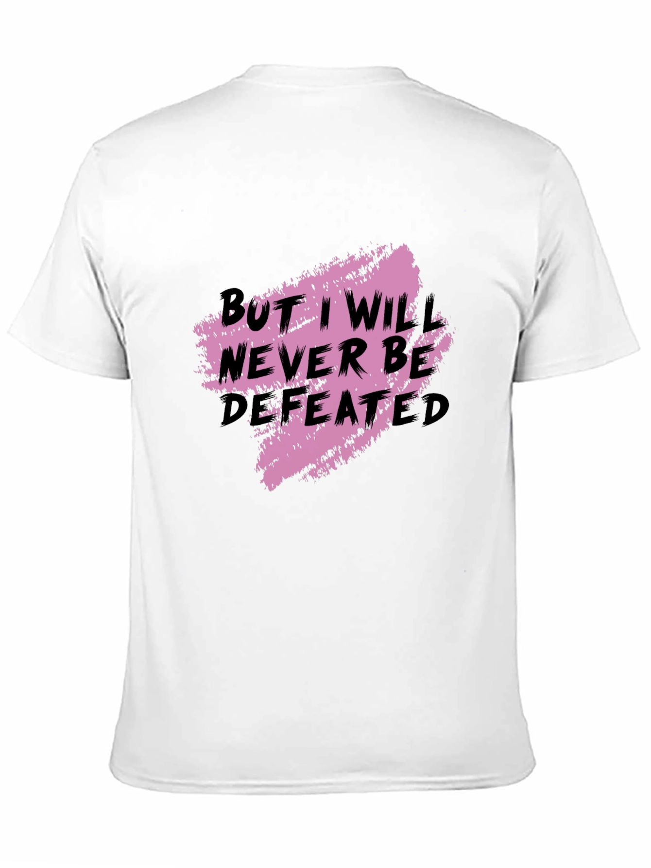 Black Never Be Defeated Graphic T-Shirt view 11