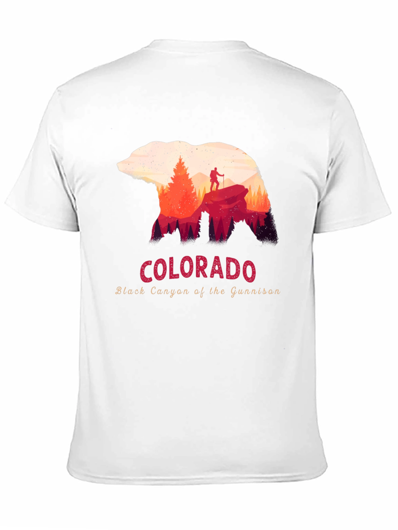 Black Colorado Black Canyon Bear Graphic T-Shirt view 11