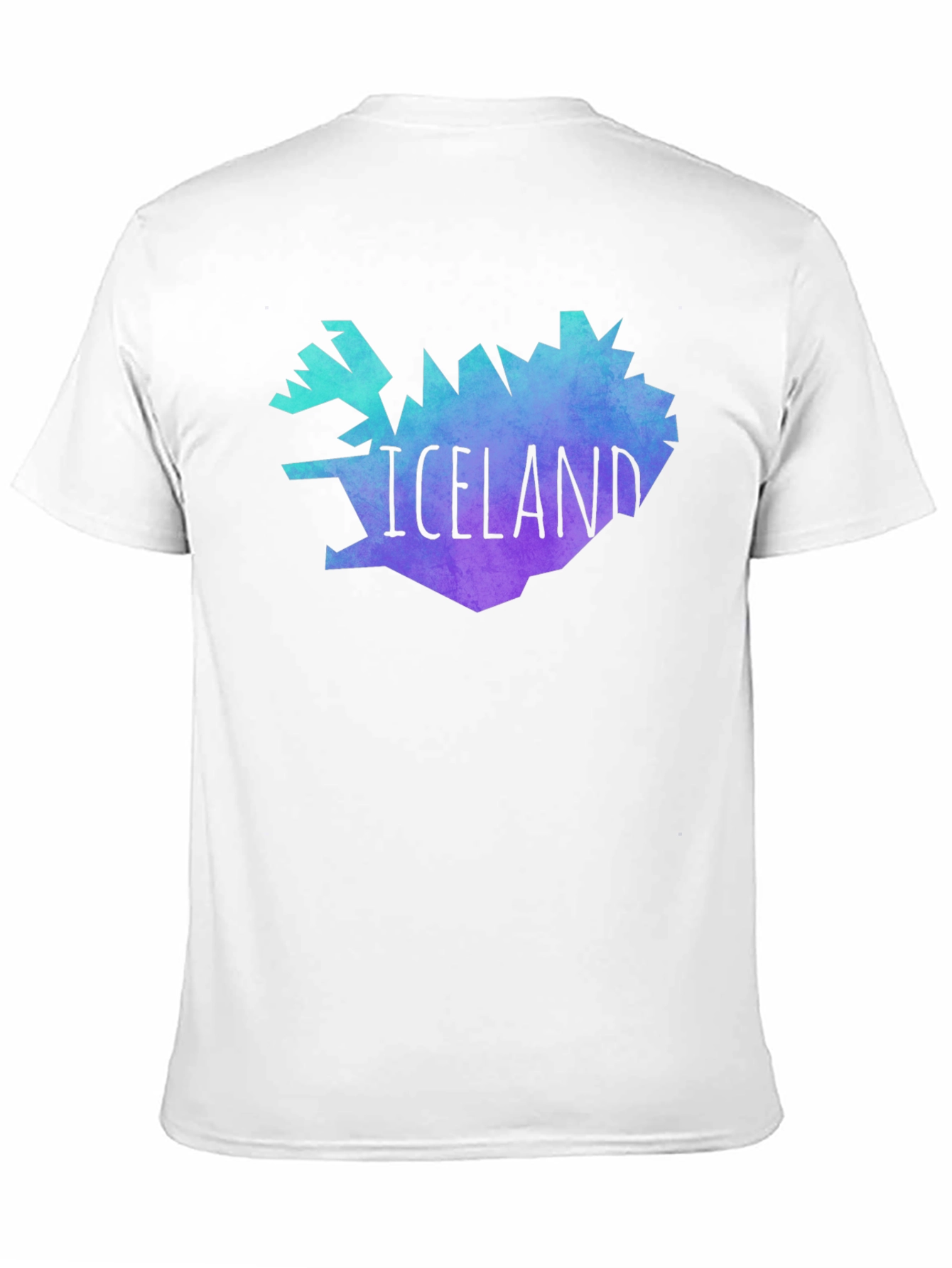 Black Iceland Map Graphic Tee - Black Unisex T-Shirt view 11