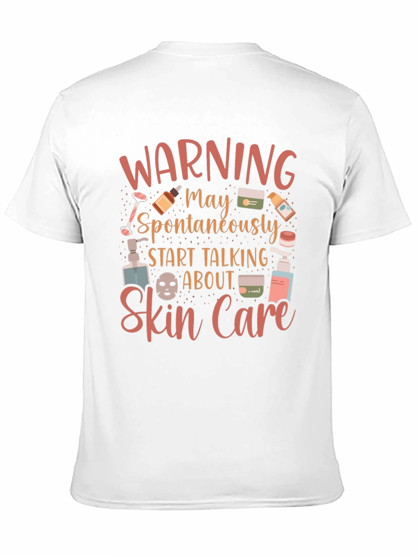Black Warning Skin Care T-Shirt view 11