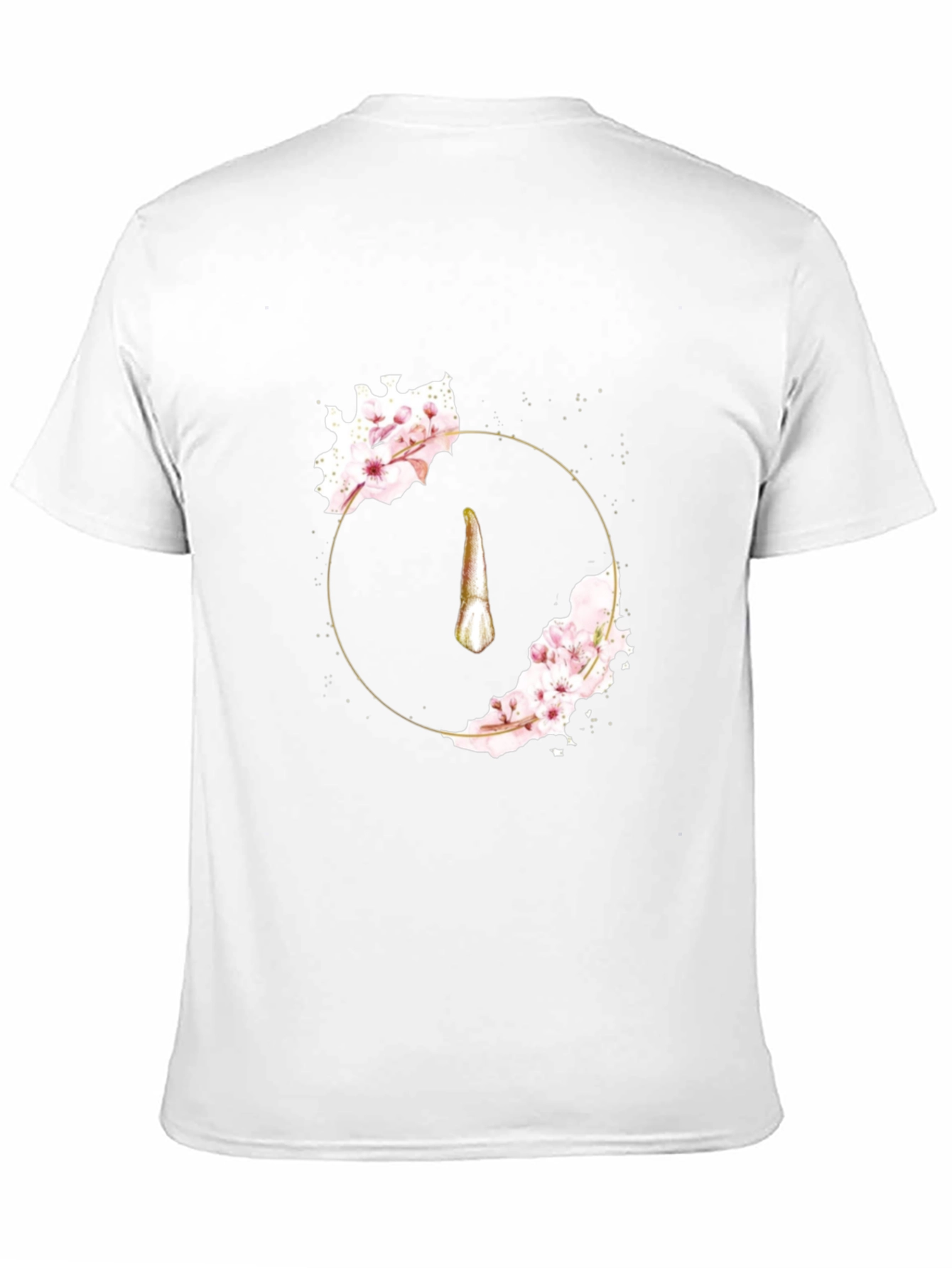 Black Floral Tooth Graphic Tee - Artistic Dental Fashion view 11