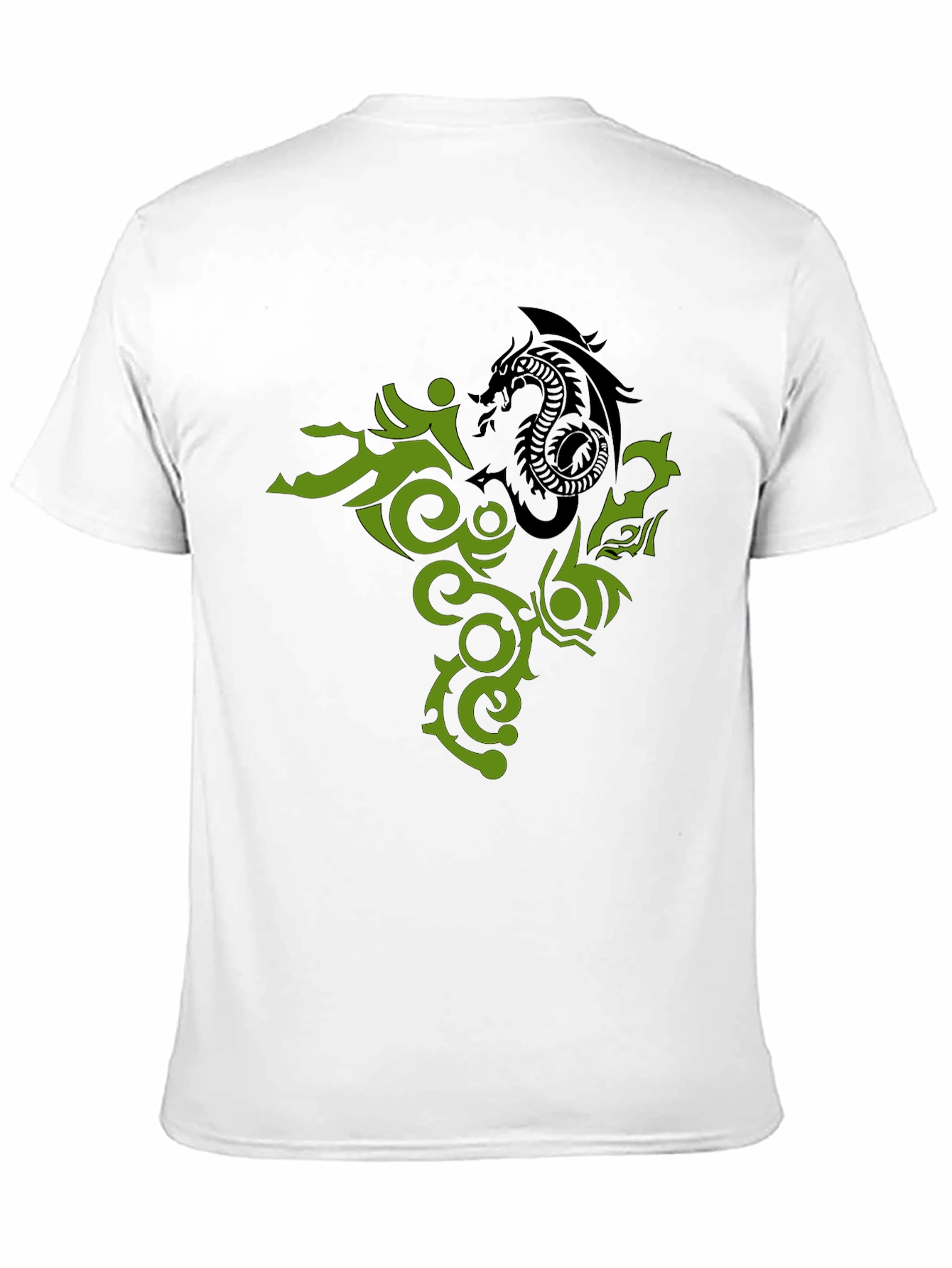 Black Dragon Tattoo Graphic Black T-Shirt view 11