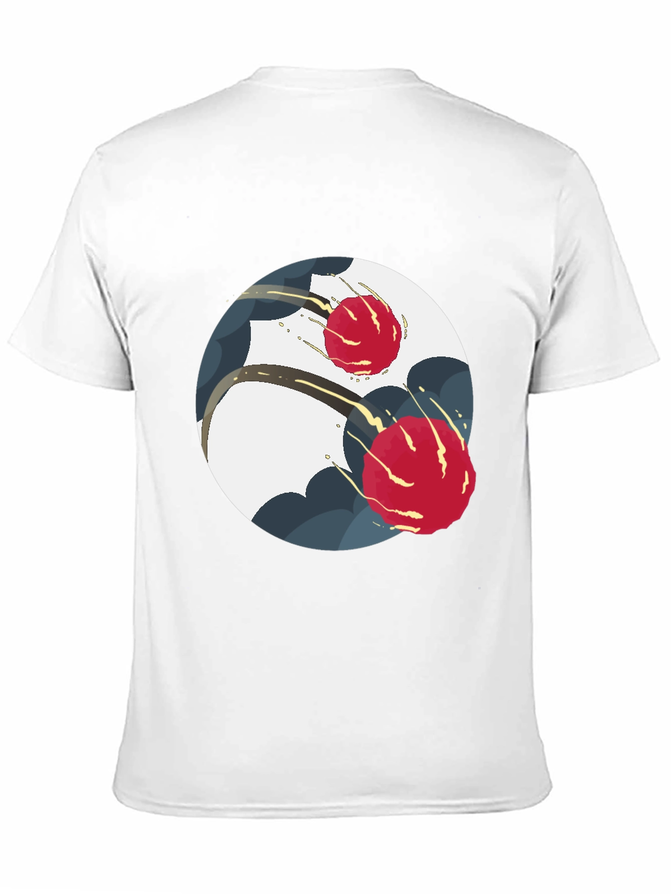 Black Modern Yin Yang Graphic Tee - Black view 11