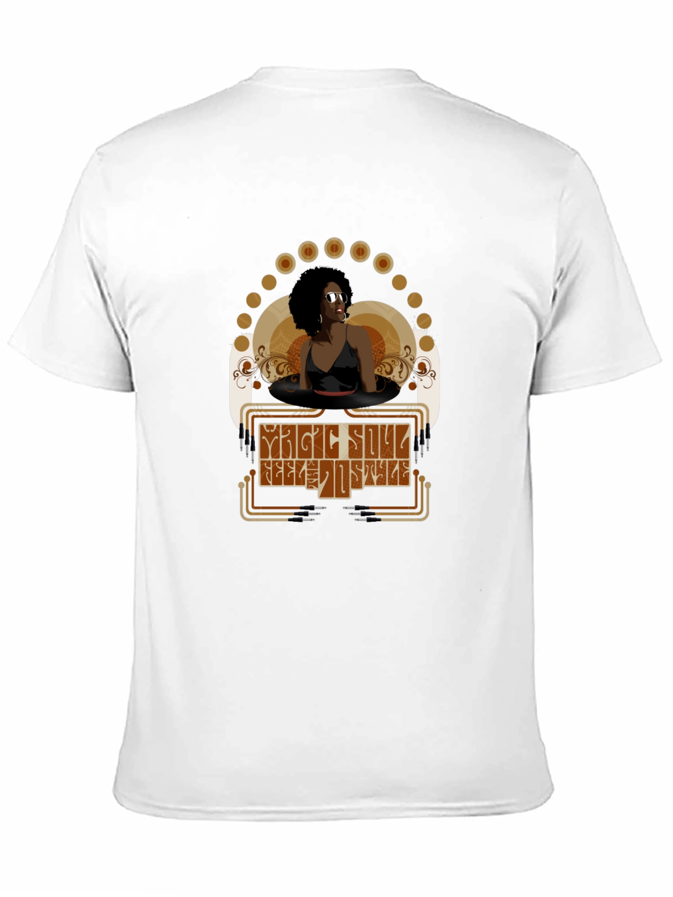 Black Retro Magic Soul Style Graphic T-Shirt view 11