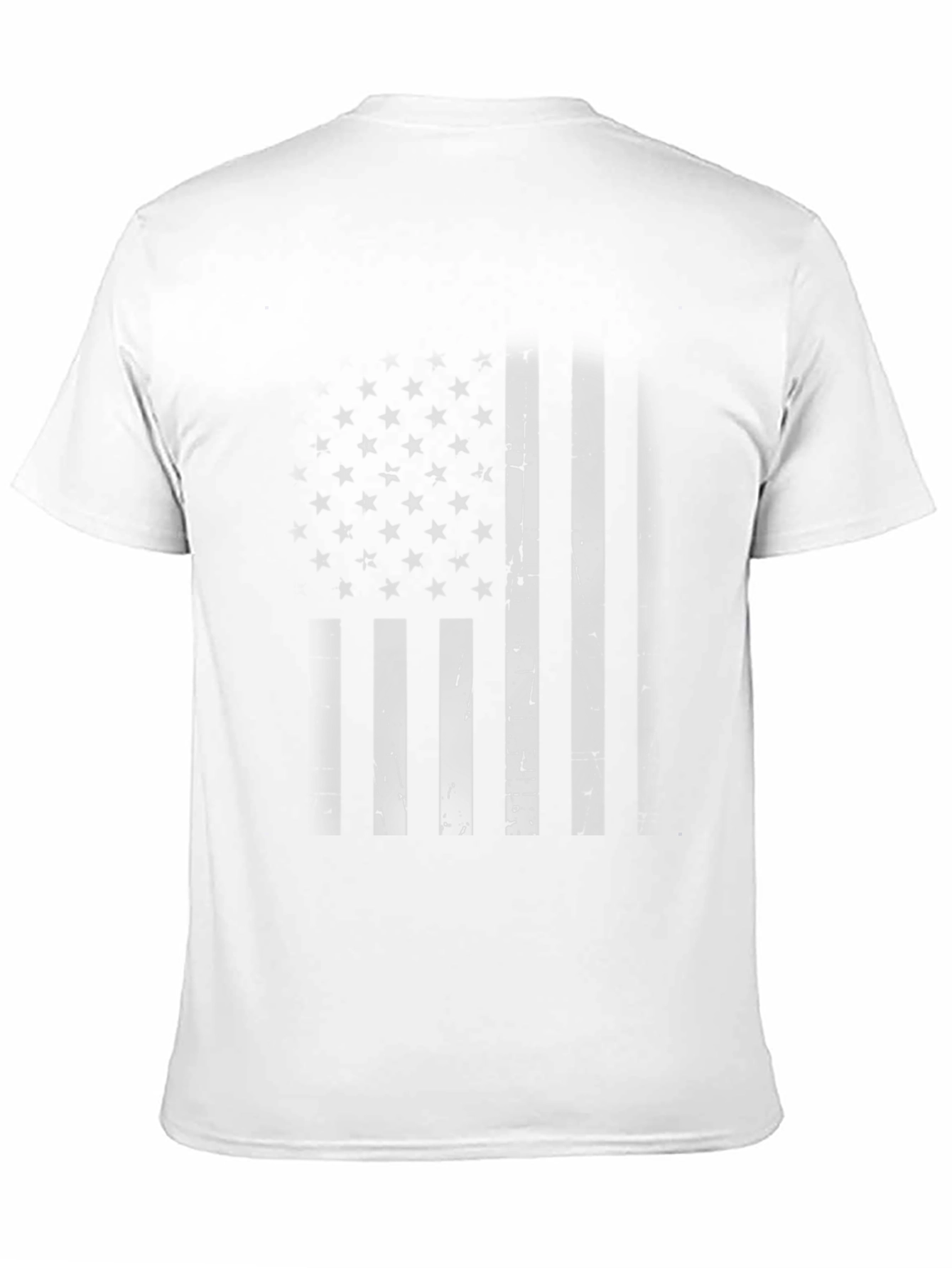 Black American Flag Distressed Graphic Tee - Black view 11