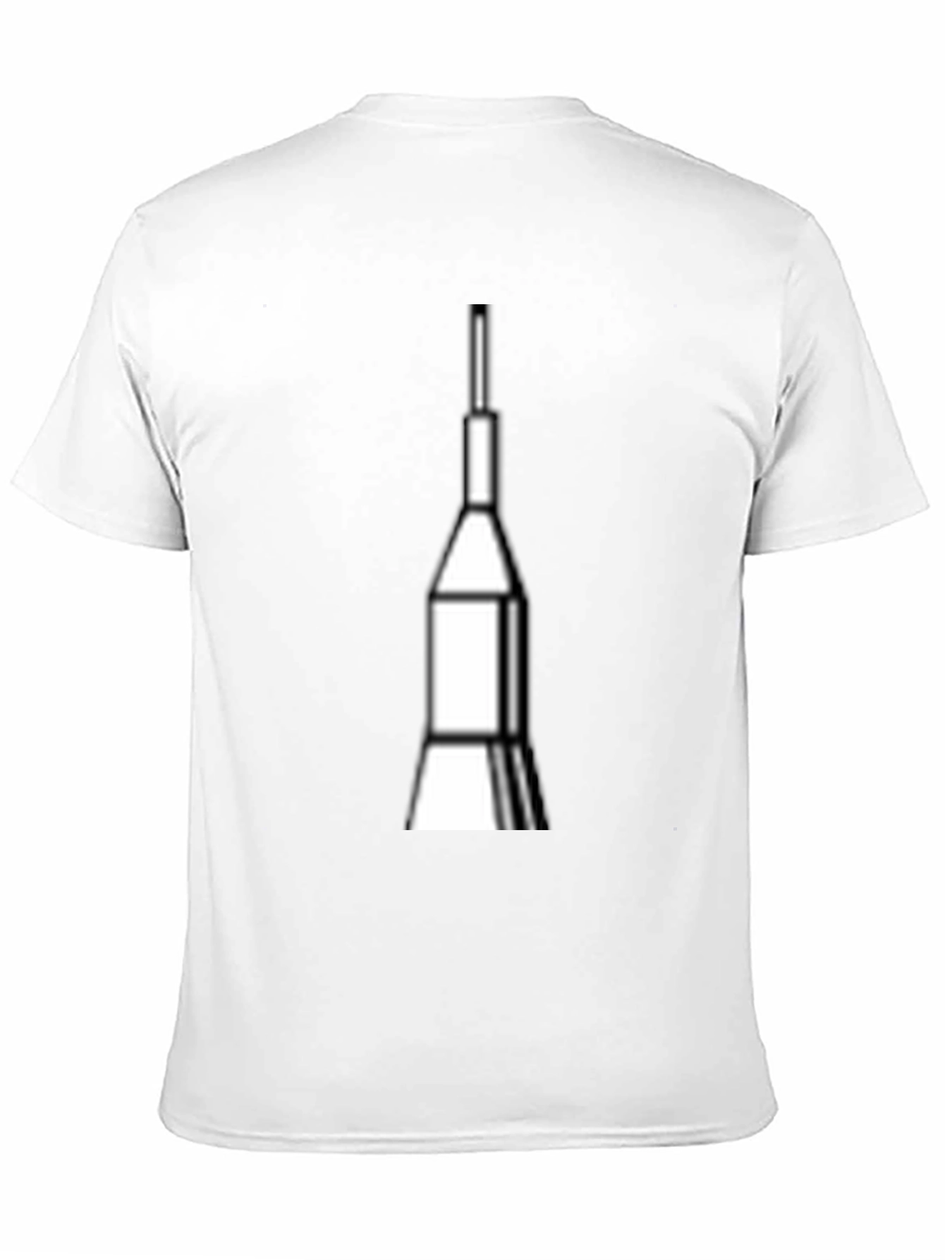 Black Rocket Graphic Tee - Space Launch Design T-Shirt view 11