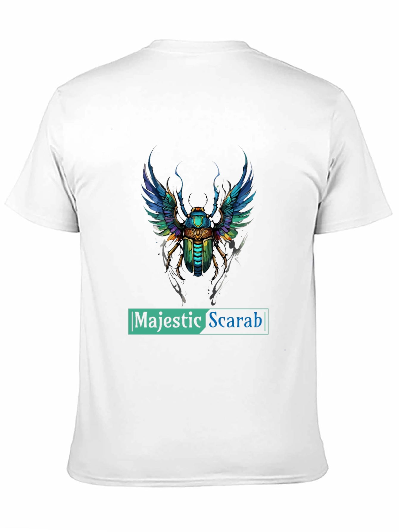 Black Majestic Scarab Graphic Tee - Premium Comfort Fit view 11