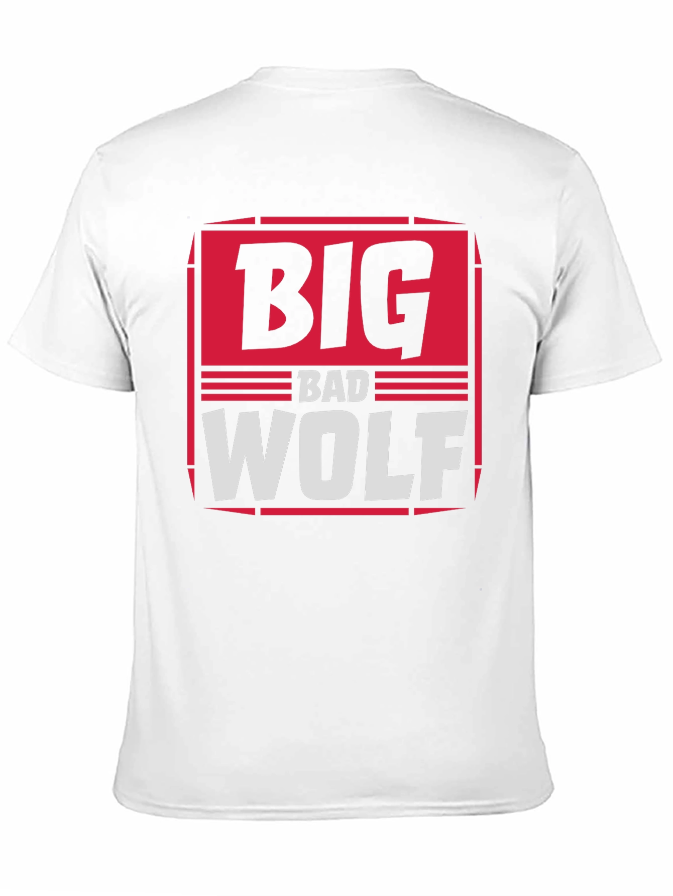 Black Big Bad Wolf Graphic Print T-Shirt view 11