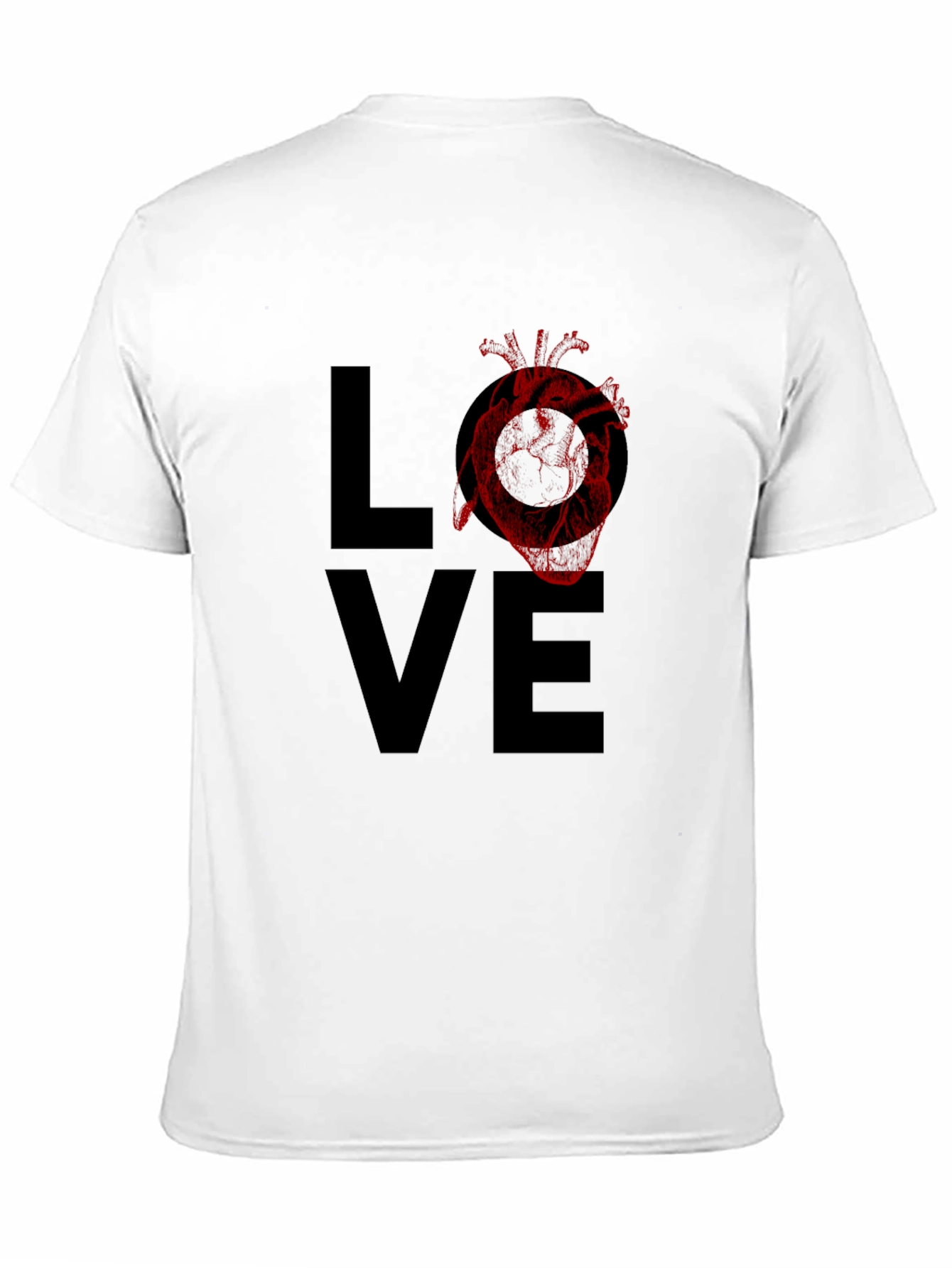 Black Love Heart Graphic Tee - Black view 11