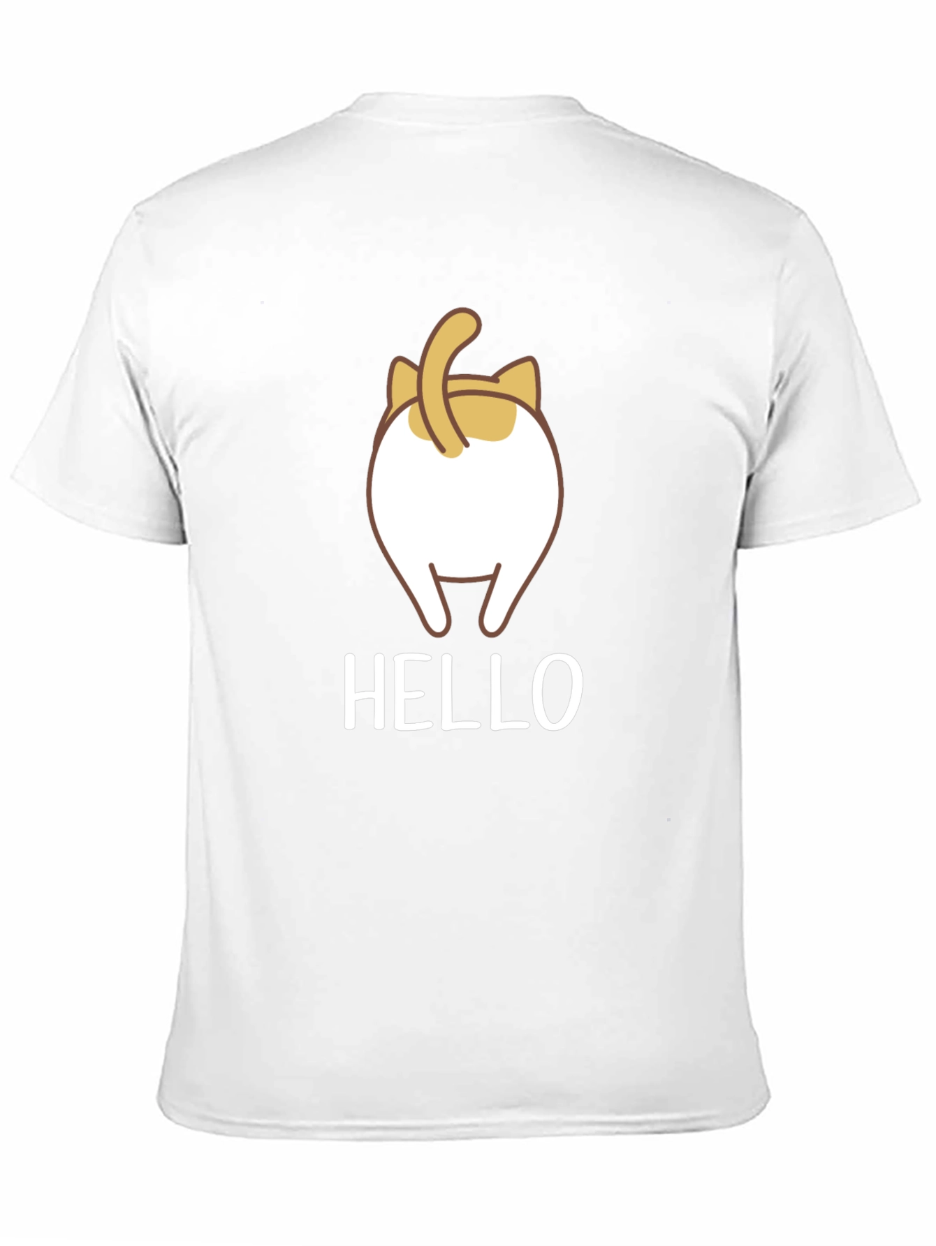 Black Funny Cat Butt T-Shirt - Hello! view 11