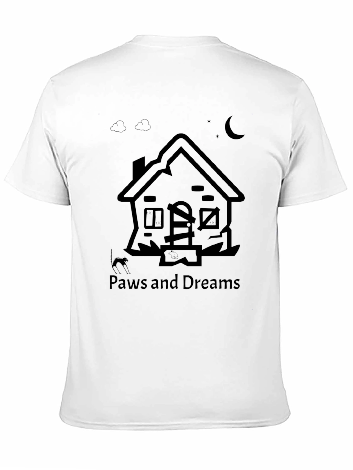 Black Paws and Dreams Black Graphic Tee view 11