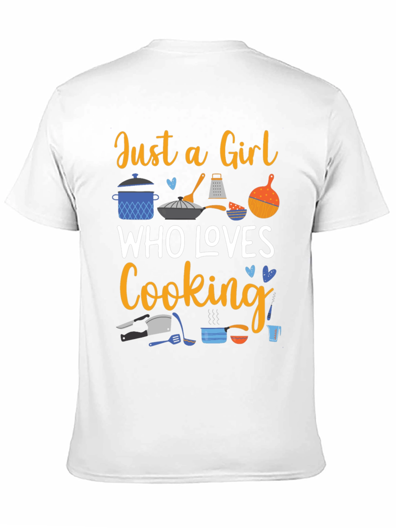 Black Just a Girl Who Loves Cooking T-Shirt view 11