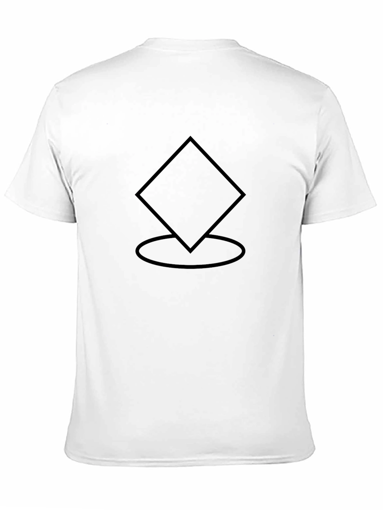 Black Geometric Symbol Black T-Shirt view 11