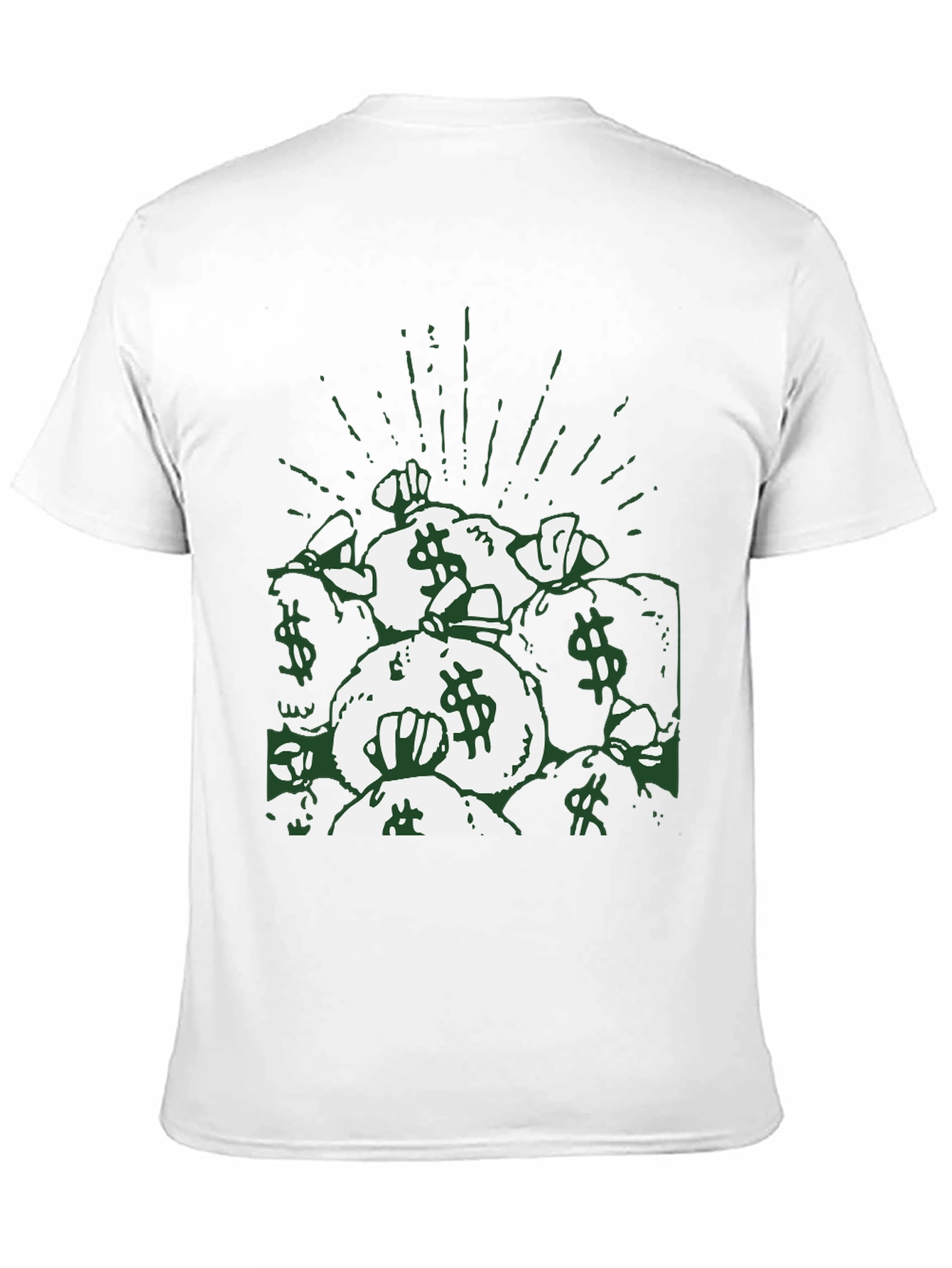 Black Money Bags Graphic Tee - Black Cotton Shirt view 11