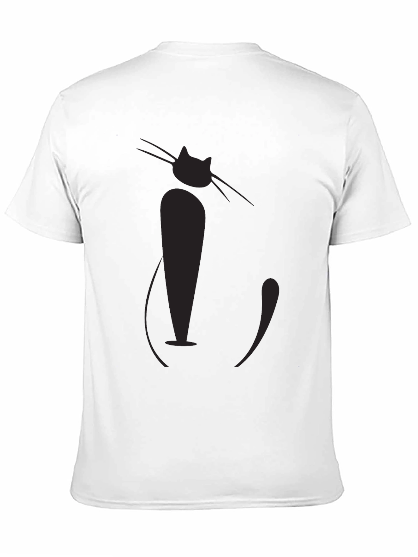 Black Stylish Black Cat Graphic Tee - Men's Casual T-Shirt view 11
