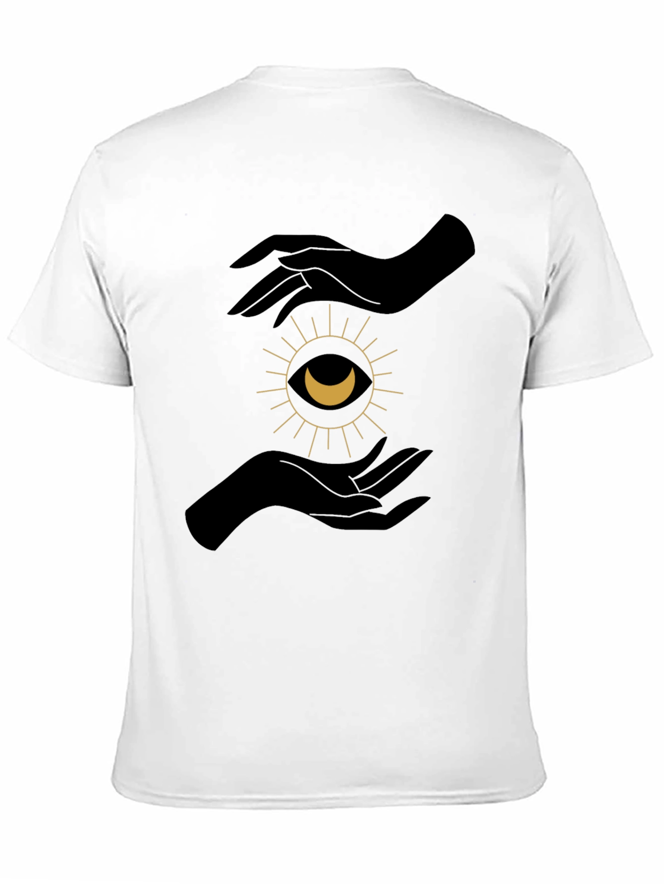 Black Mystic Hands Graphic Tee - Stylish Unisex T-Shirt view 11