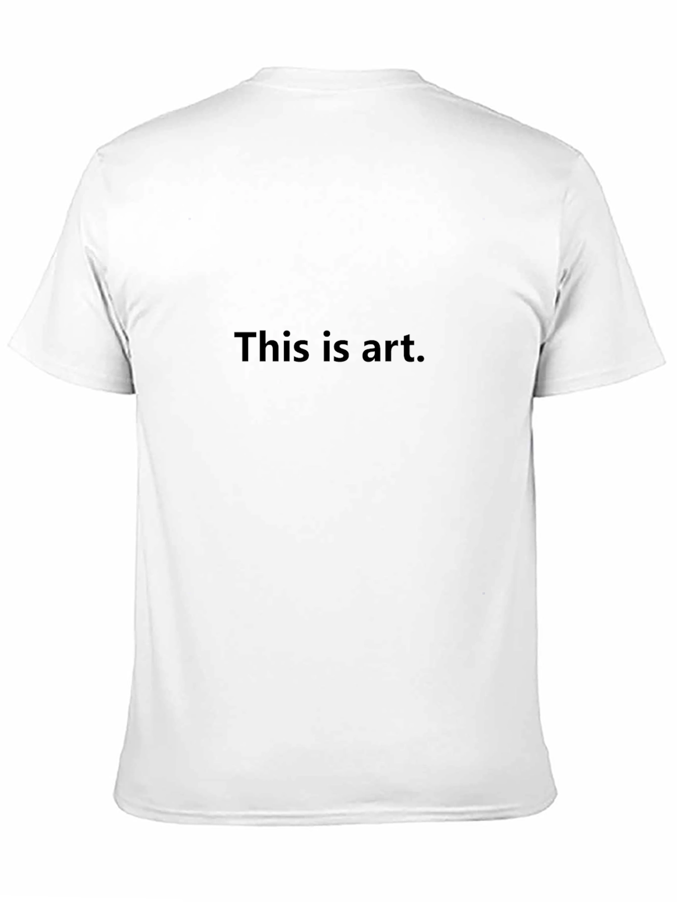 Black This is Art T-Shirt - Black Crew Neck Casual Tee view 11