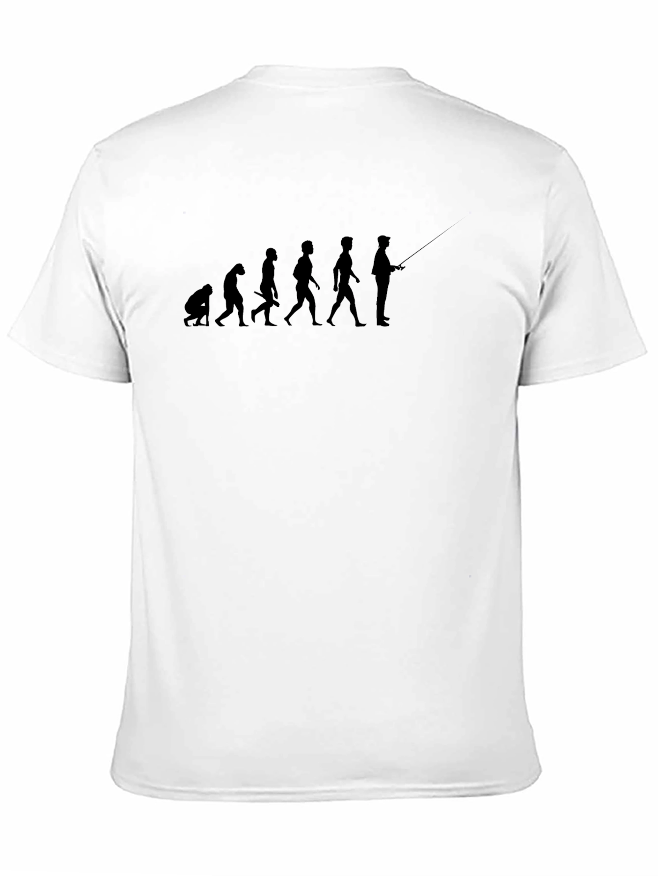 Black Evolution of Fishing T-Shirt: Humor Tee view 11