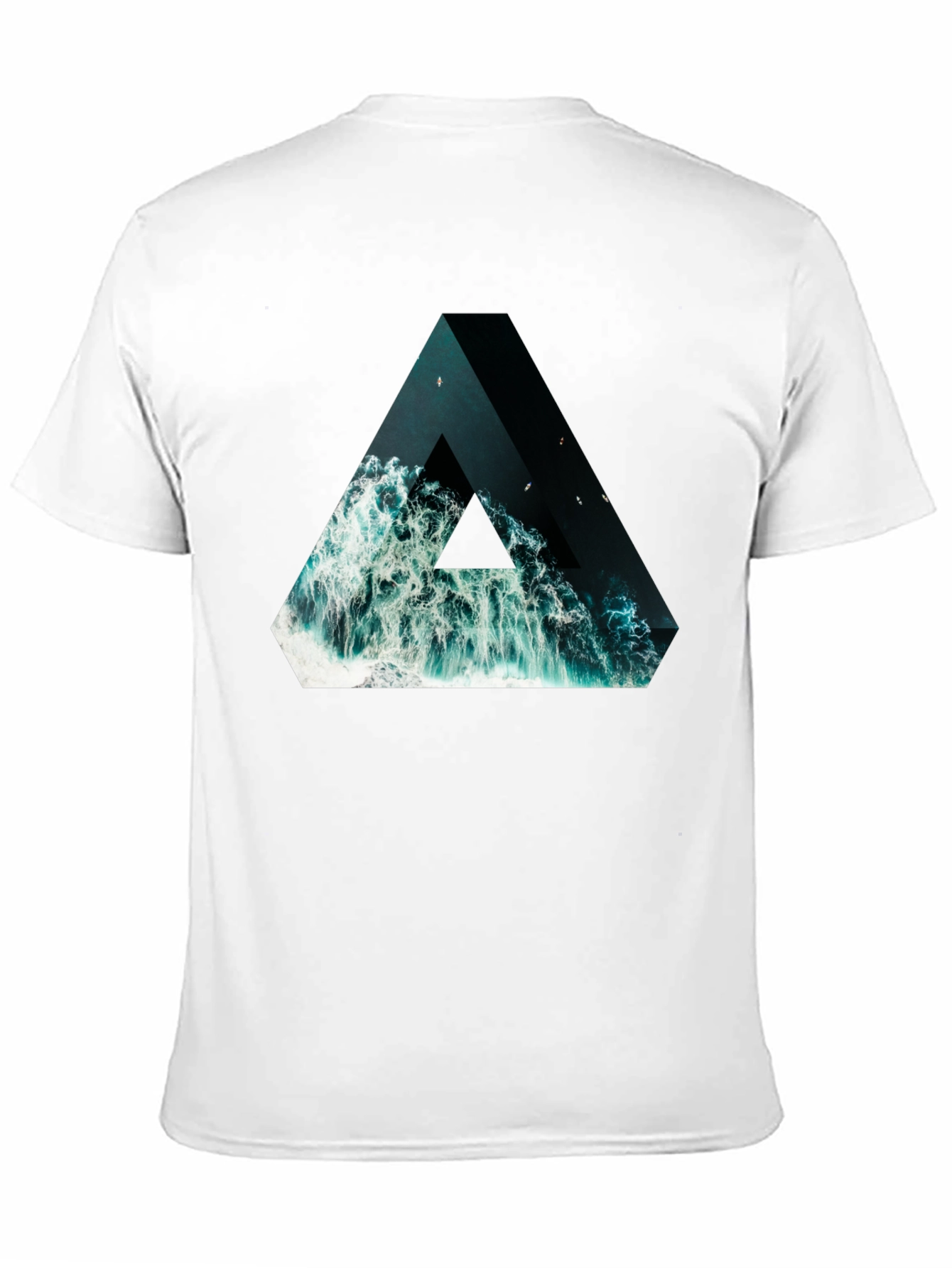 Black Ocean Triangle Graphic Tee - Unique Design! view 11