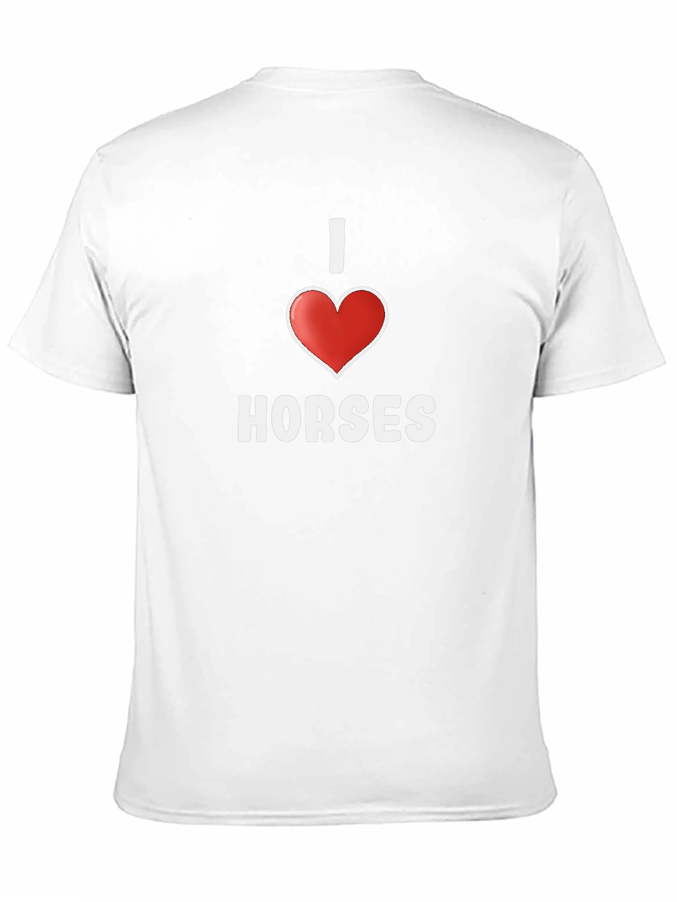 Black I Heart Horses Graphic Tee - Black Cotton Casual Shirt view 11