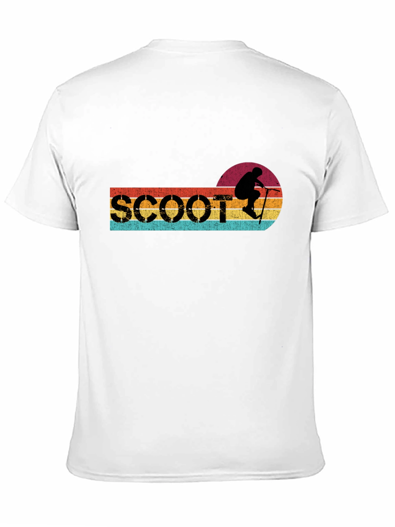 Black Retro Scoot T-Shirt - Vintage Scooter Rider Graphic Tee view 11