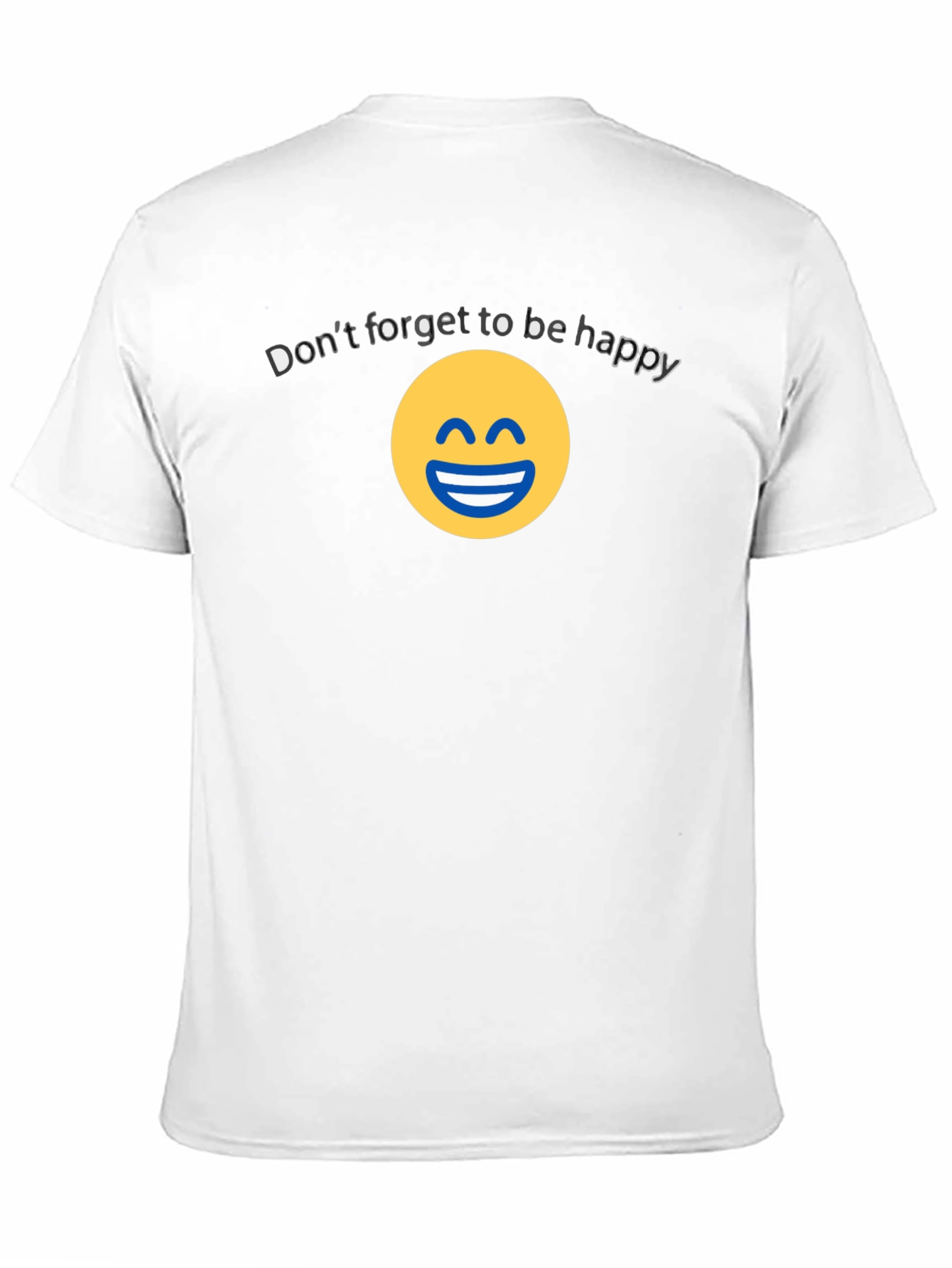 Black Be Happy Graphic Tee - Unisex Cotton Blend view 11