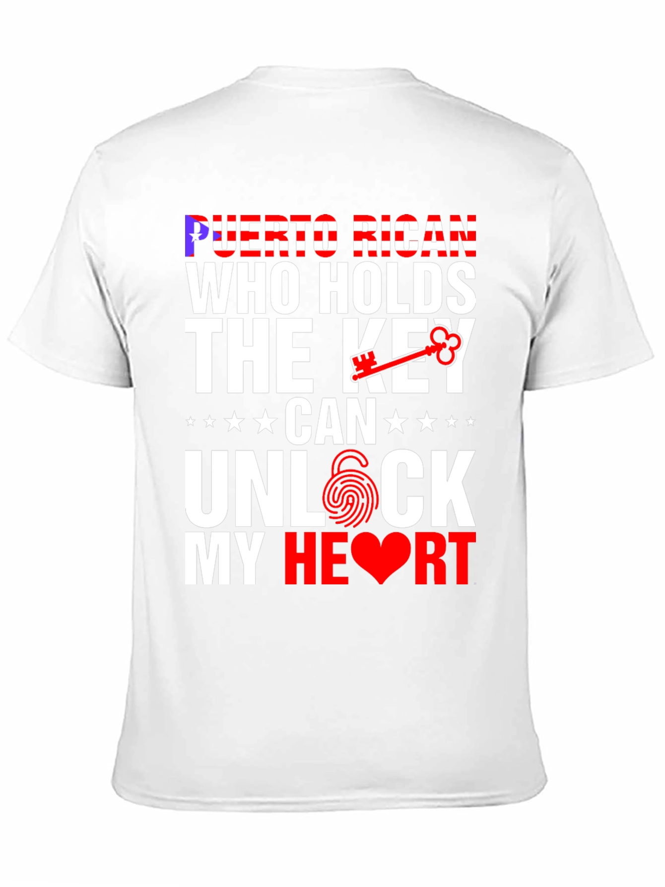 Black Puerto Rican Key to My Heart Graphic T-Shirt view 11