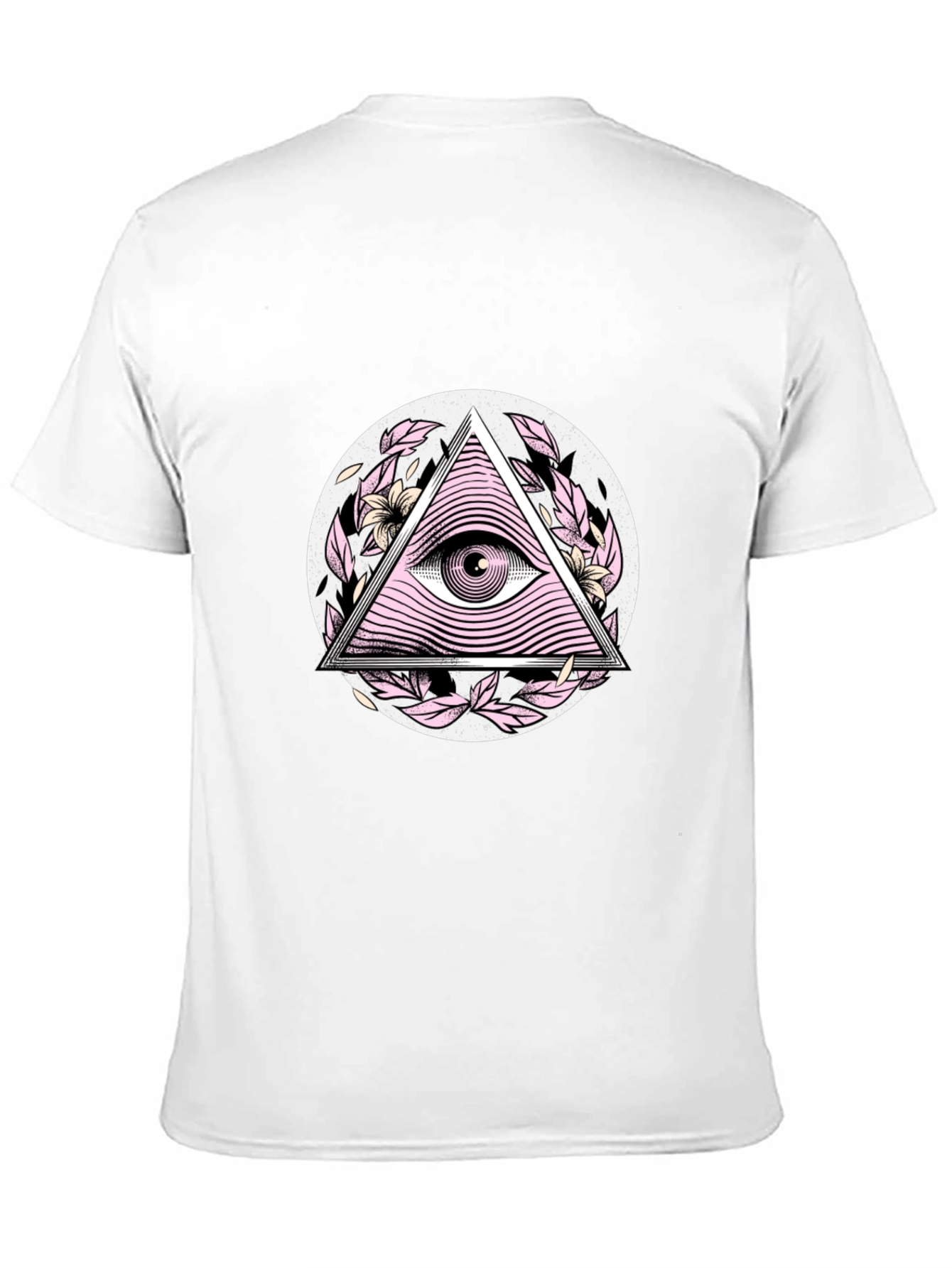 Black All Seeing Eye Graphic Black T-Shirt view 11