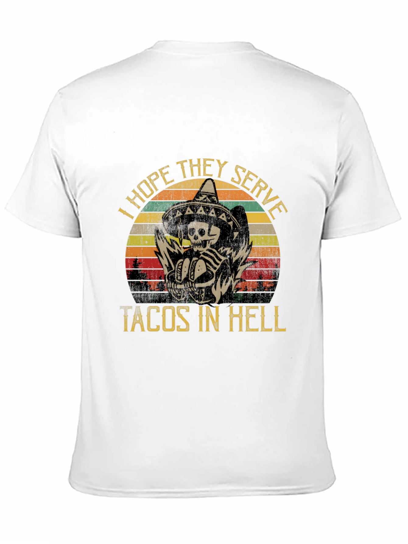 Black I Hope They Serve Tacos in Hell Graphic Tee view 11