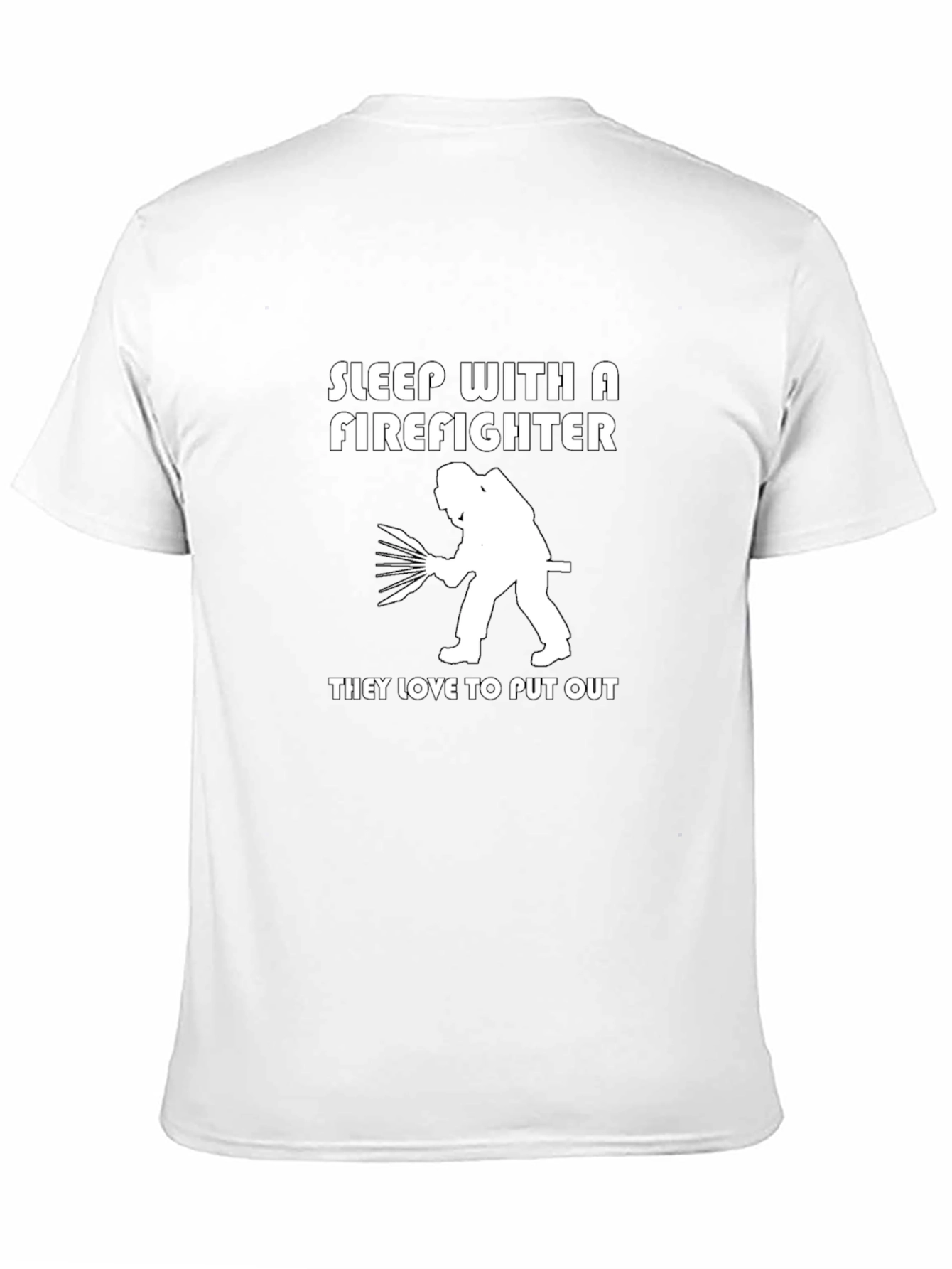 Black Firefighter Humor Tee - Sleep With A Firefighter view 11