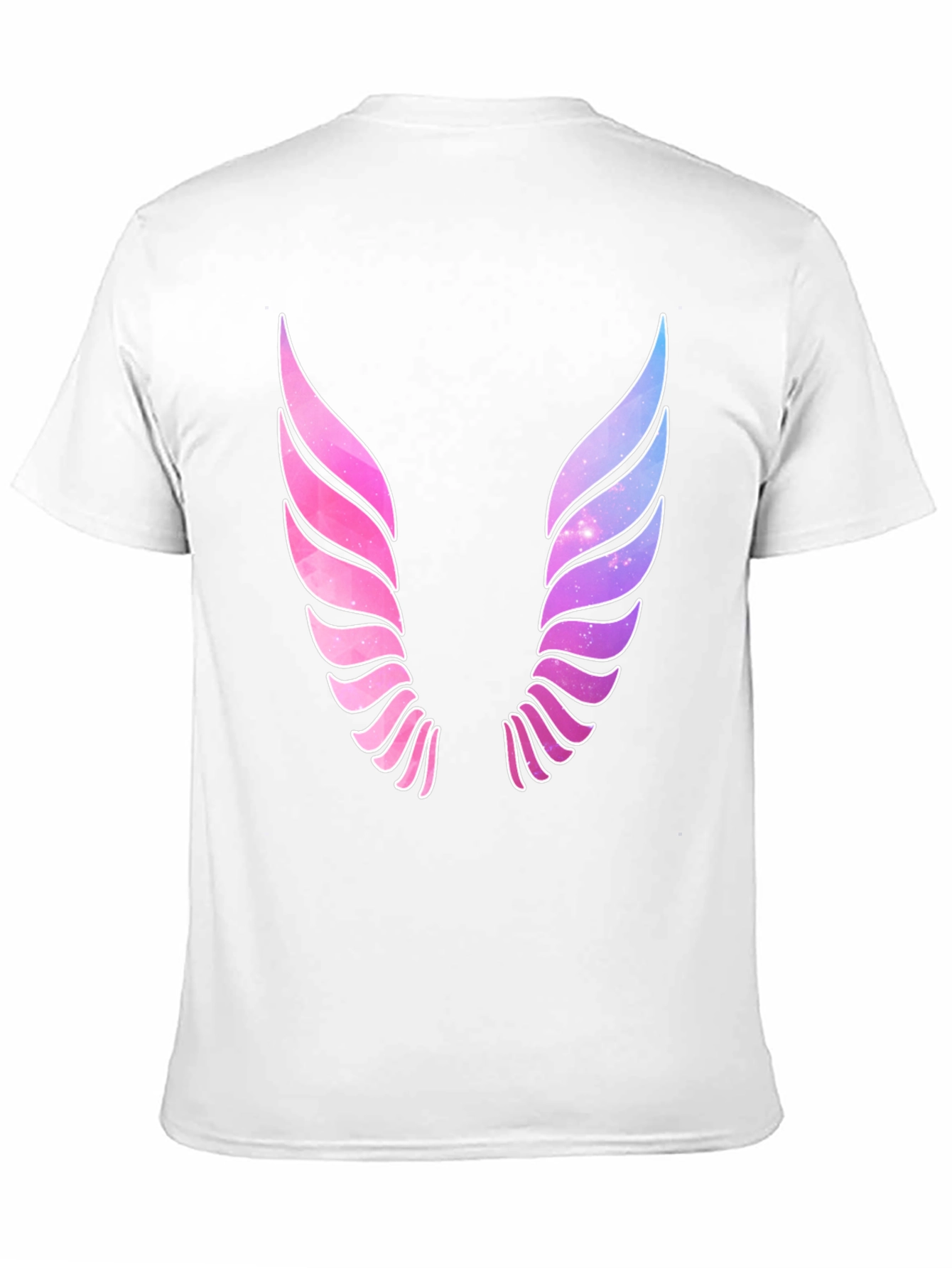 Black Galaxy Wings Graphic Black T-Shirt view 11