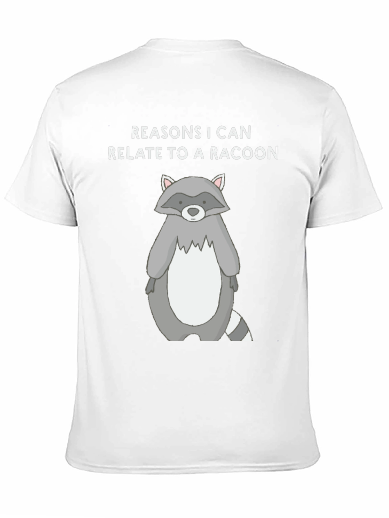 Black Relate to a Racoon Black T-Shirt view 11
