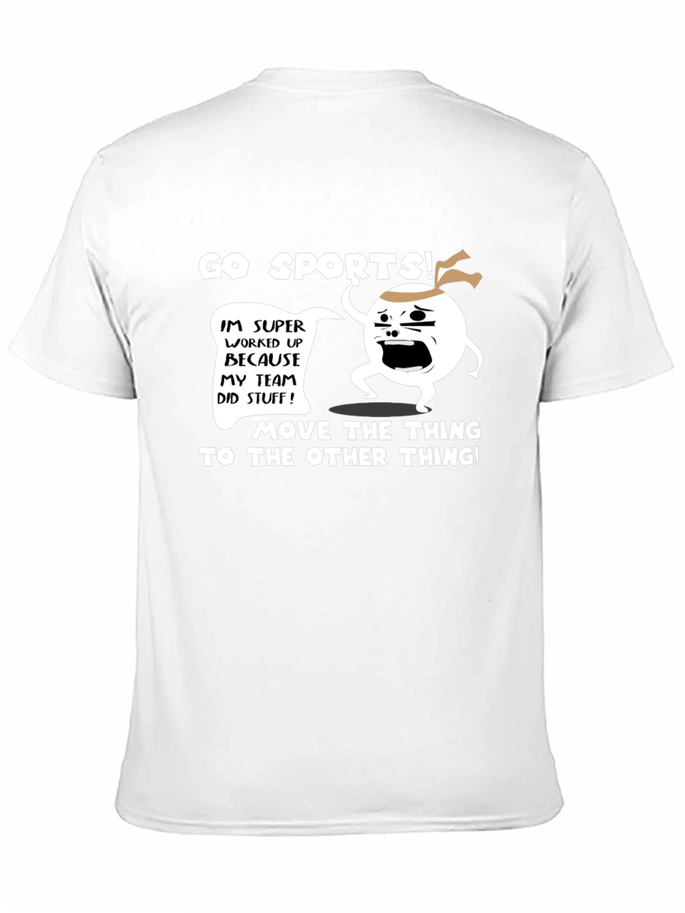 Black Go Sports! T-Shirt - Funny Team Fan Apparel view 11