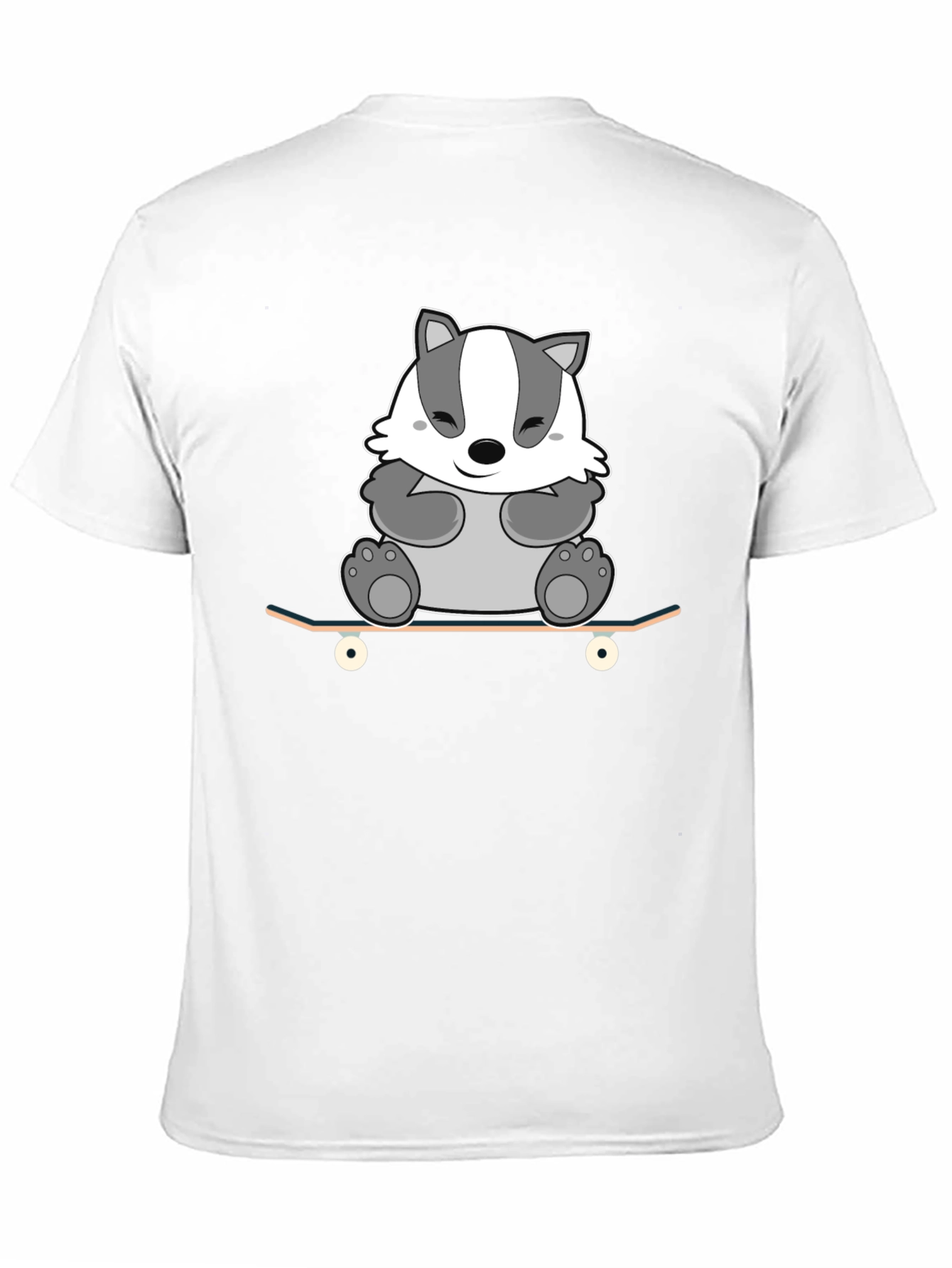 Black Badger Skateboarder Tee - Cool Cartoon Graphic Shirt view 11